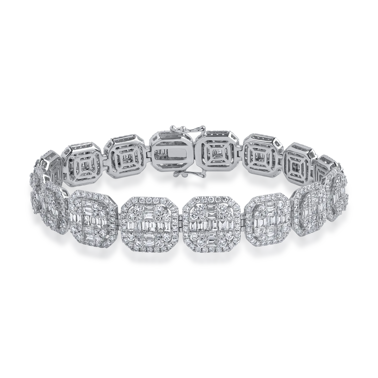 White gold tennis bracelet with 10.94ct diamonds