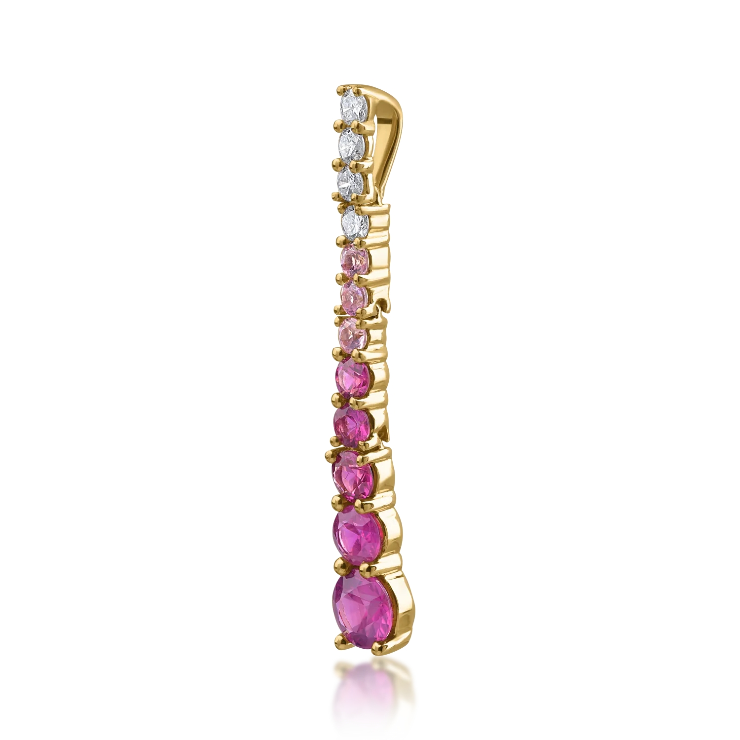 Висулка от жълто злато със скъпоценни камъни 1.29ct