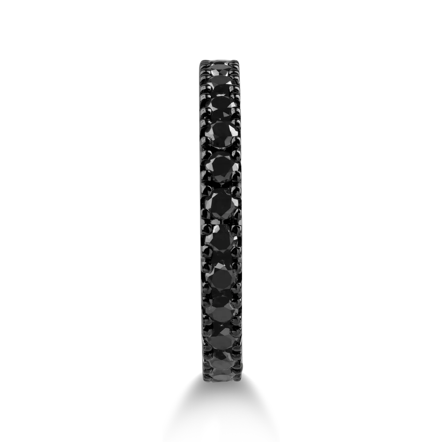 Inel eternity din aur alb cu diamante negre de 1ct