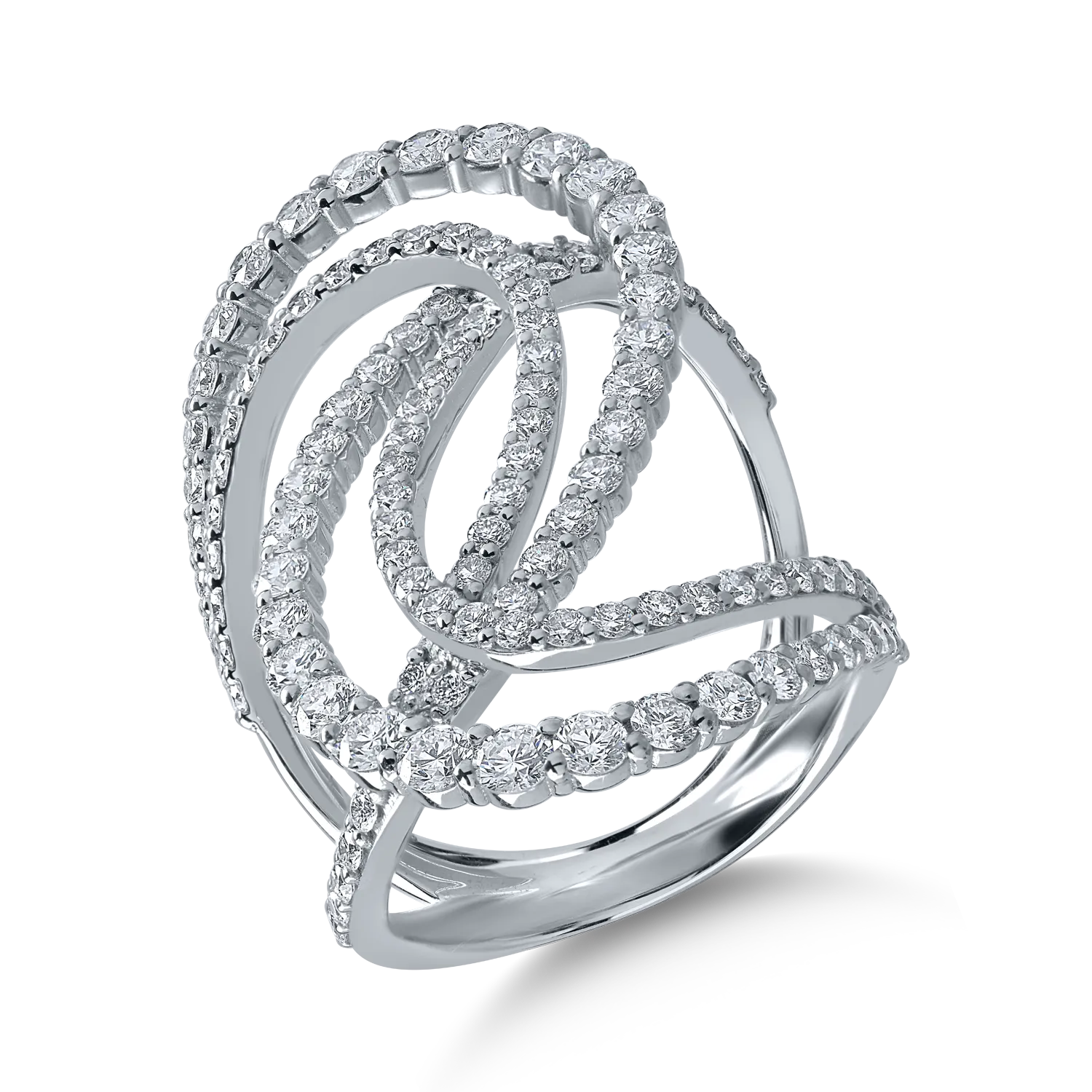 Inel din aur alb cu diamante de 2.4ct-153920