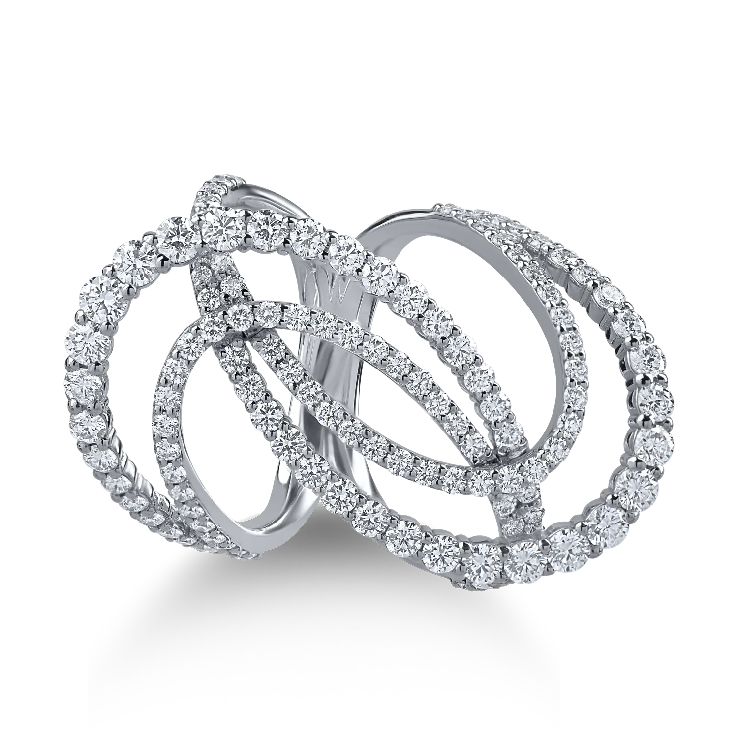 Inel din aur alb cu diamante de 2.4ct