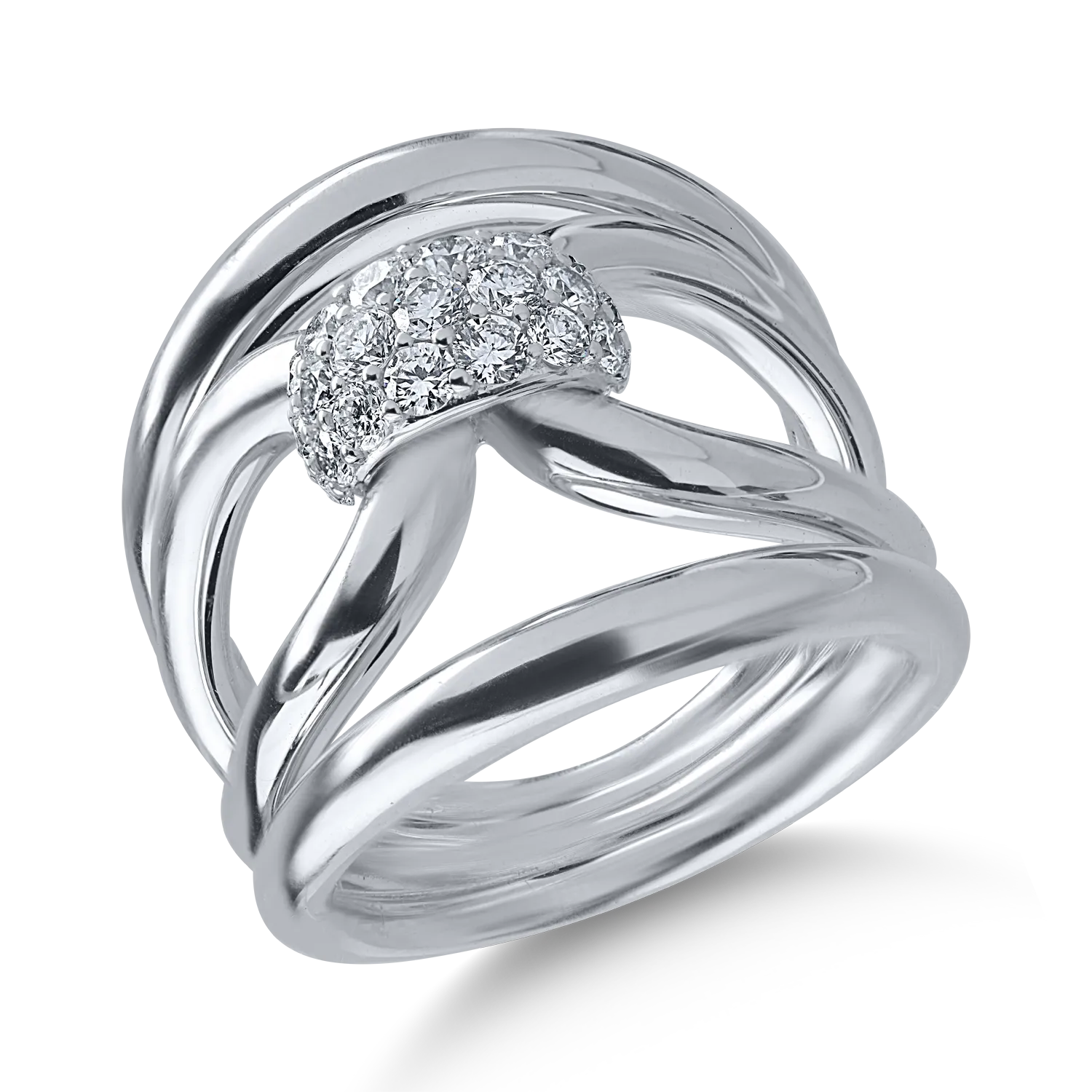 Inel din aur alb cu diamante de 0.67ct-153925