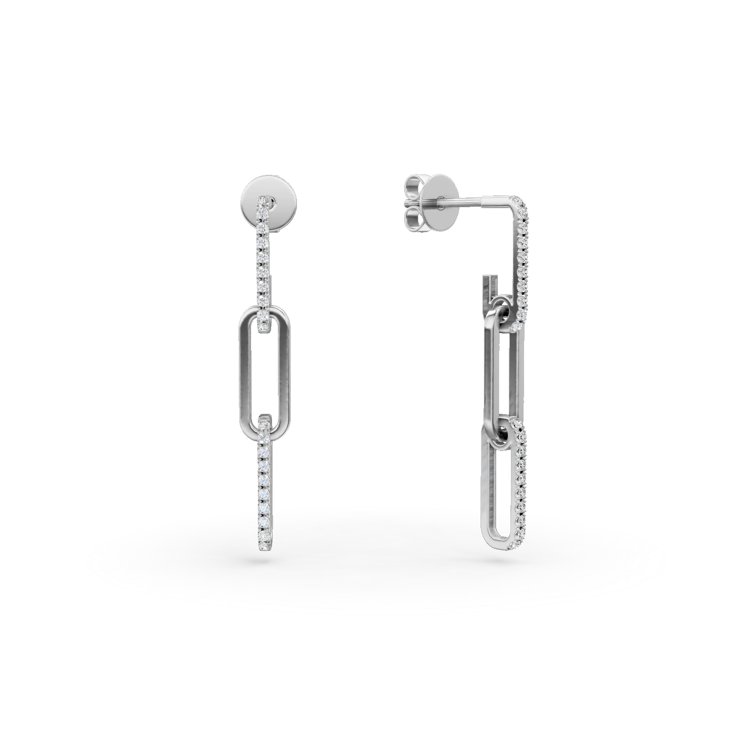 Обеци от бяло злато с диаманти 0.28ct