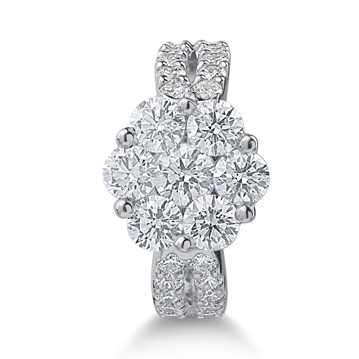 Fehérarany gyűrű 3.4ct gyémántokkal