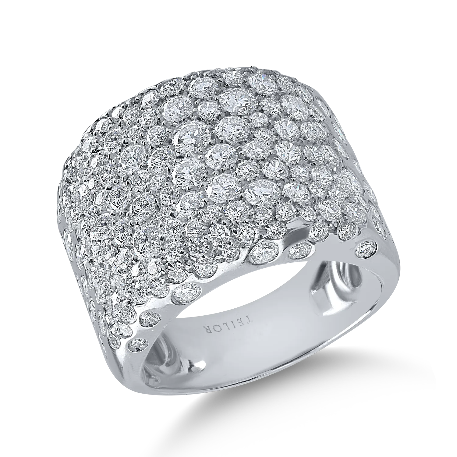 Fehérarany gyűrű 3.62ct gyémántokkal