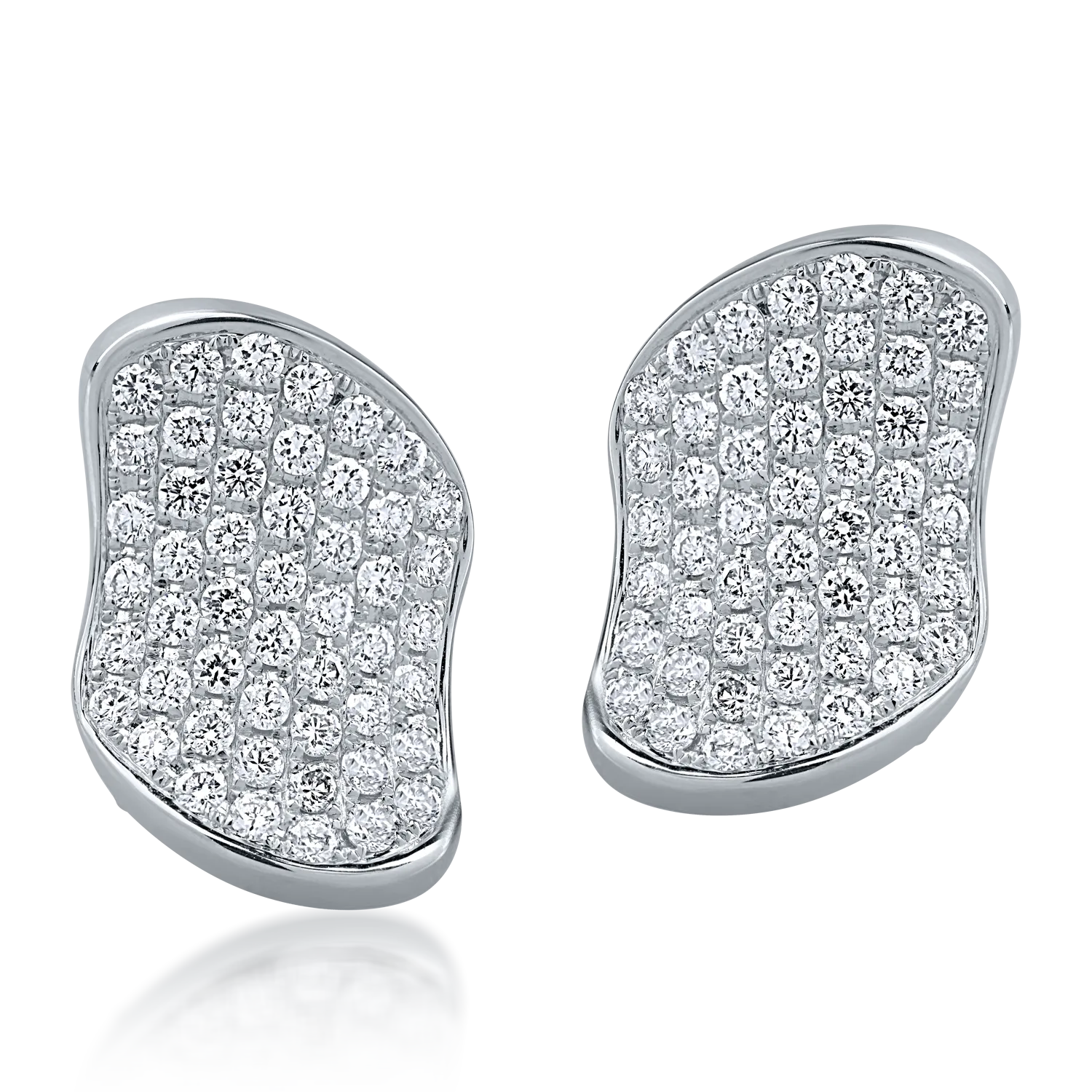 White gold earrings with 2.17ct diamonds