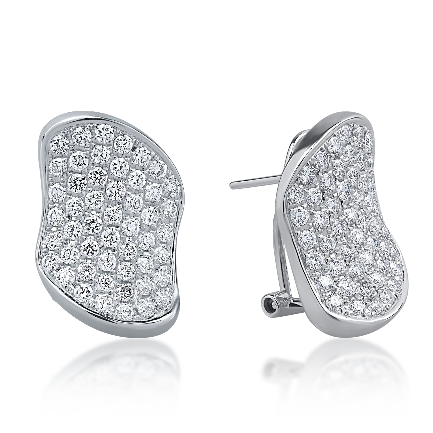 White gold earrings with 2.17ct diamonds