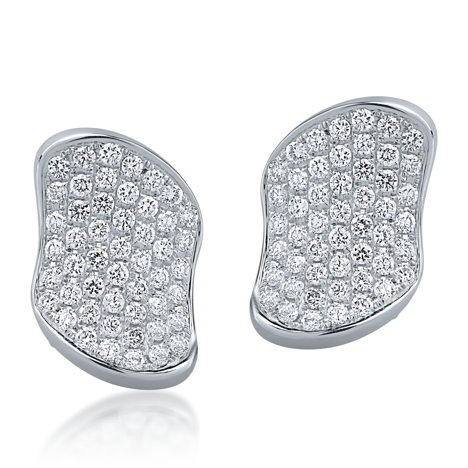 Cercei din aur alb cu diamante de 2.17ct-153938