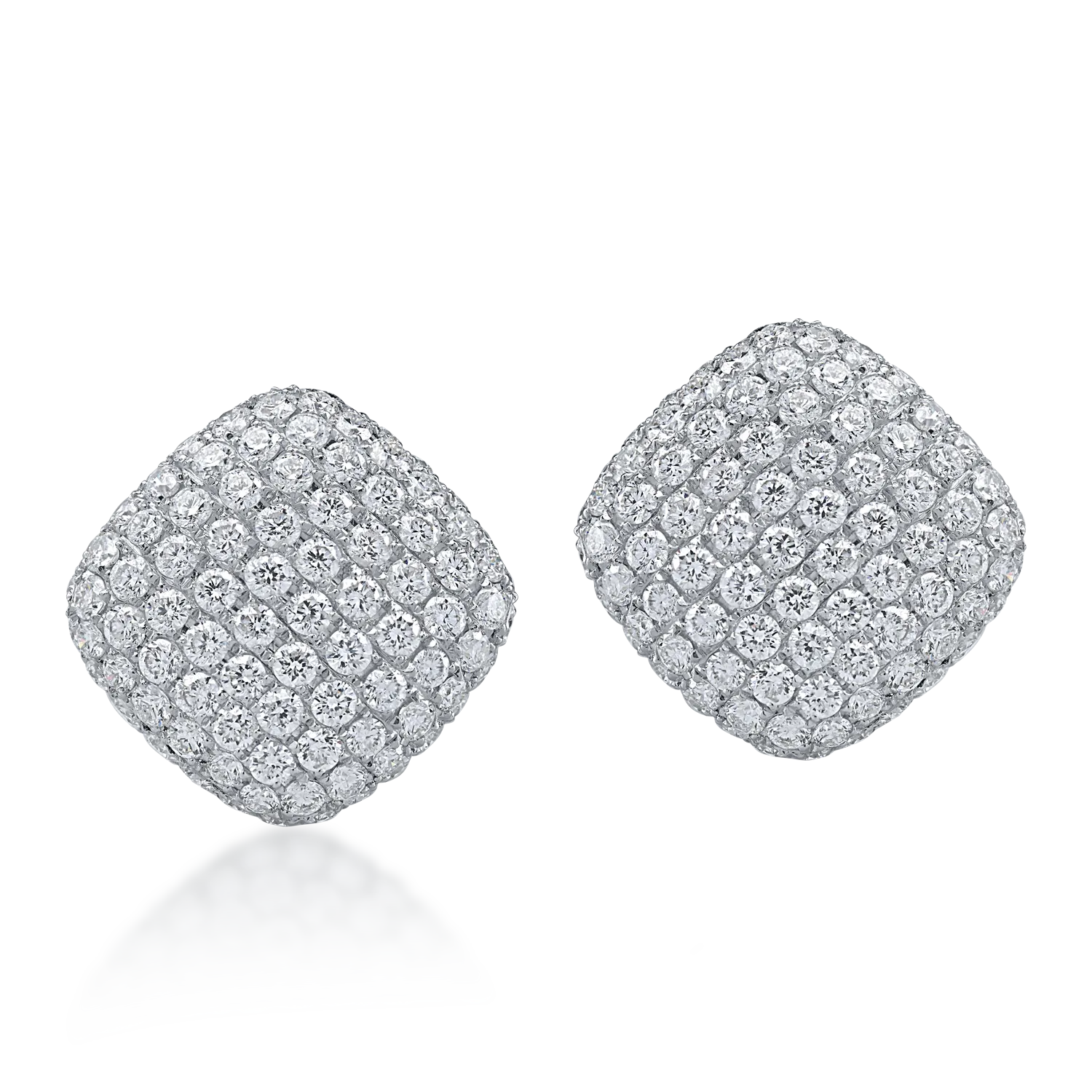 White gold earrings with 4.43ct diamonds