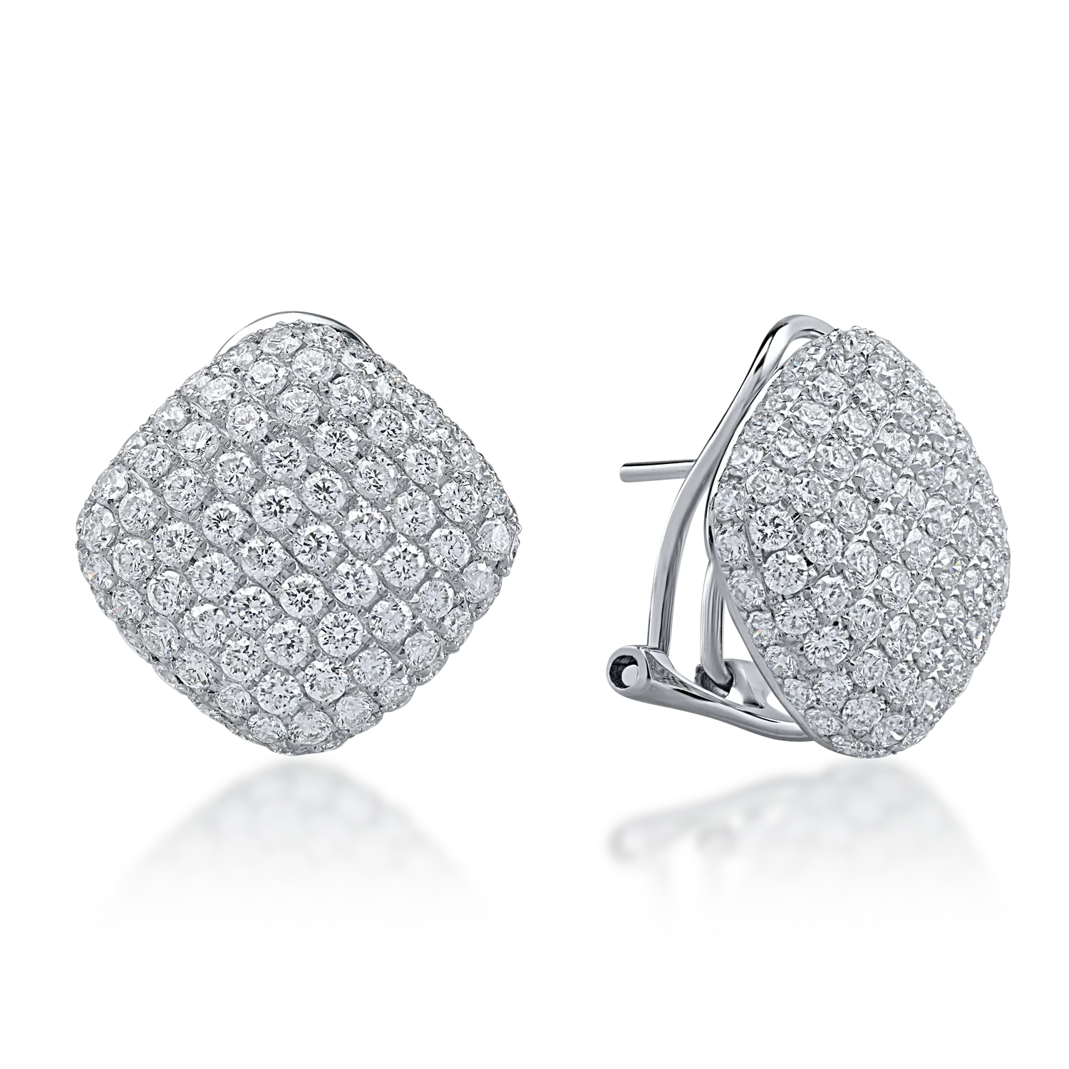 White gold earrings with 4.43ct diamonds