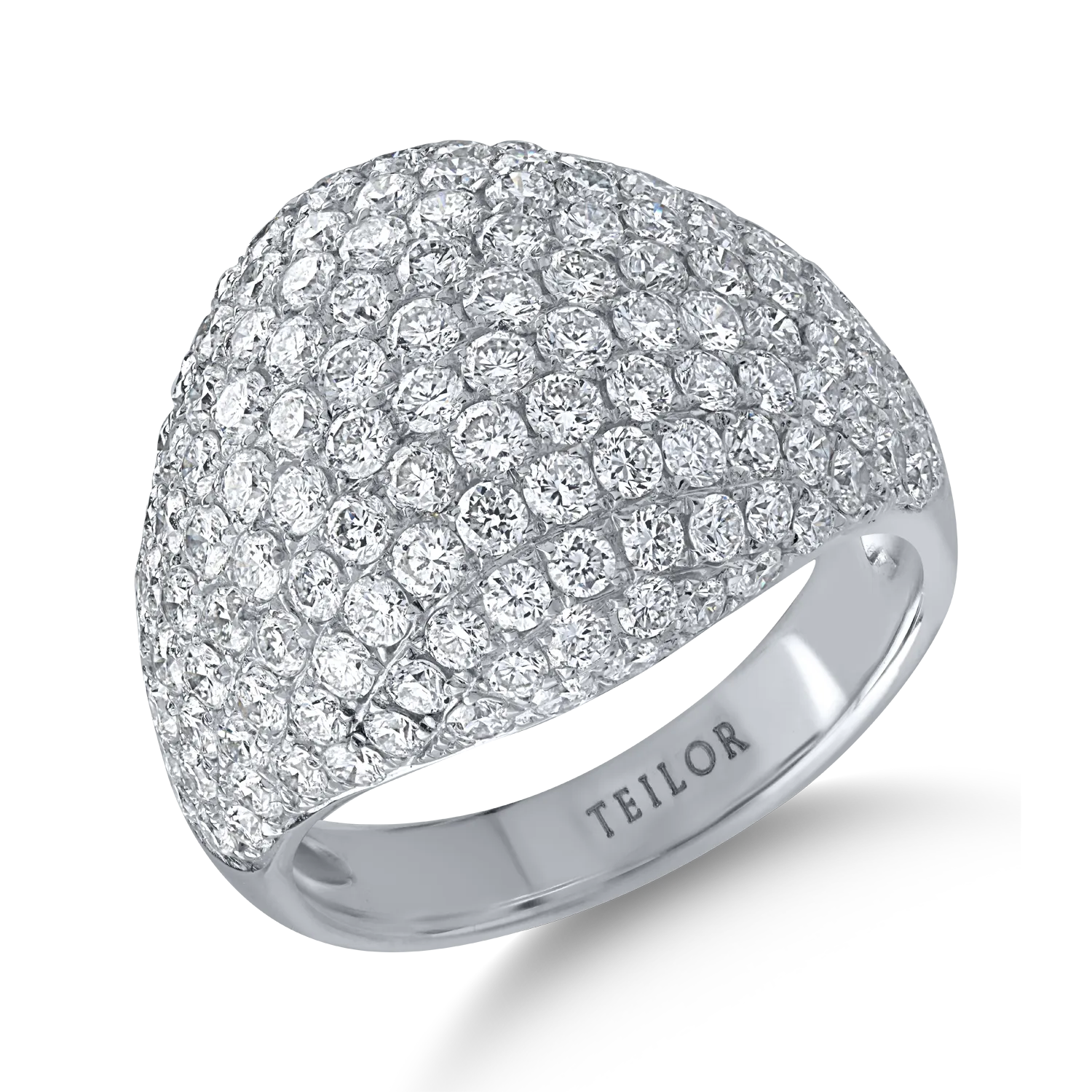 White gold ring with 3.29ct diamonds