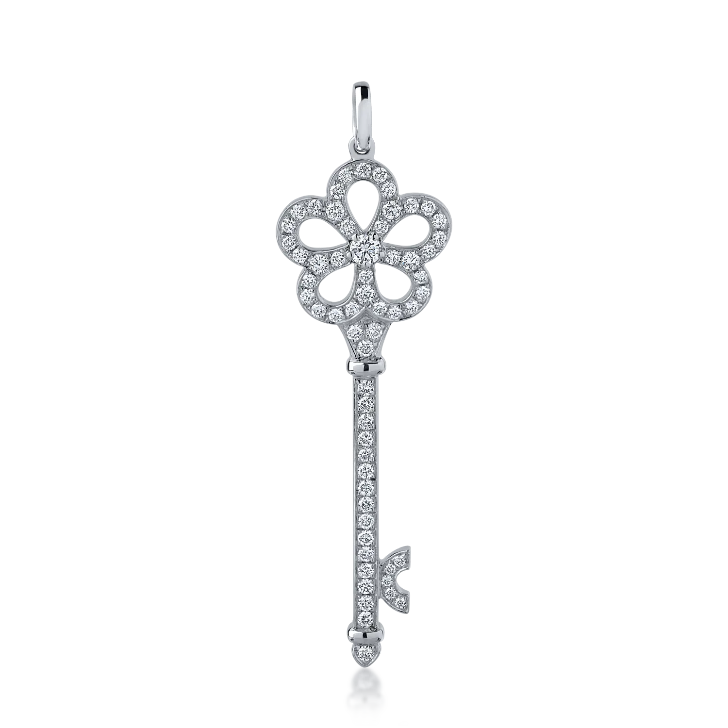 Pandantiv din aur alb cu diamante de 0.54ct-153973