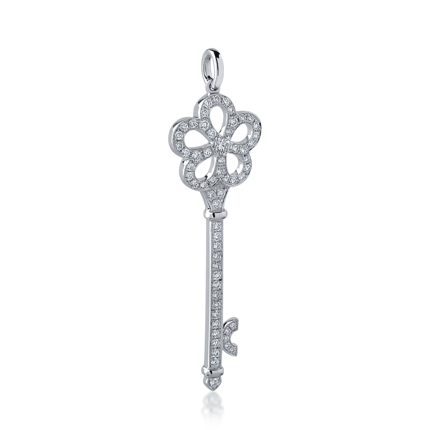 Pandantiv din aur alb cu diamante de 0.54ct