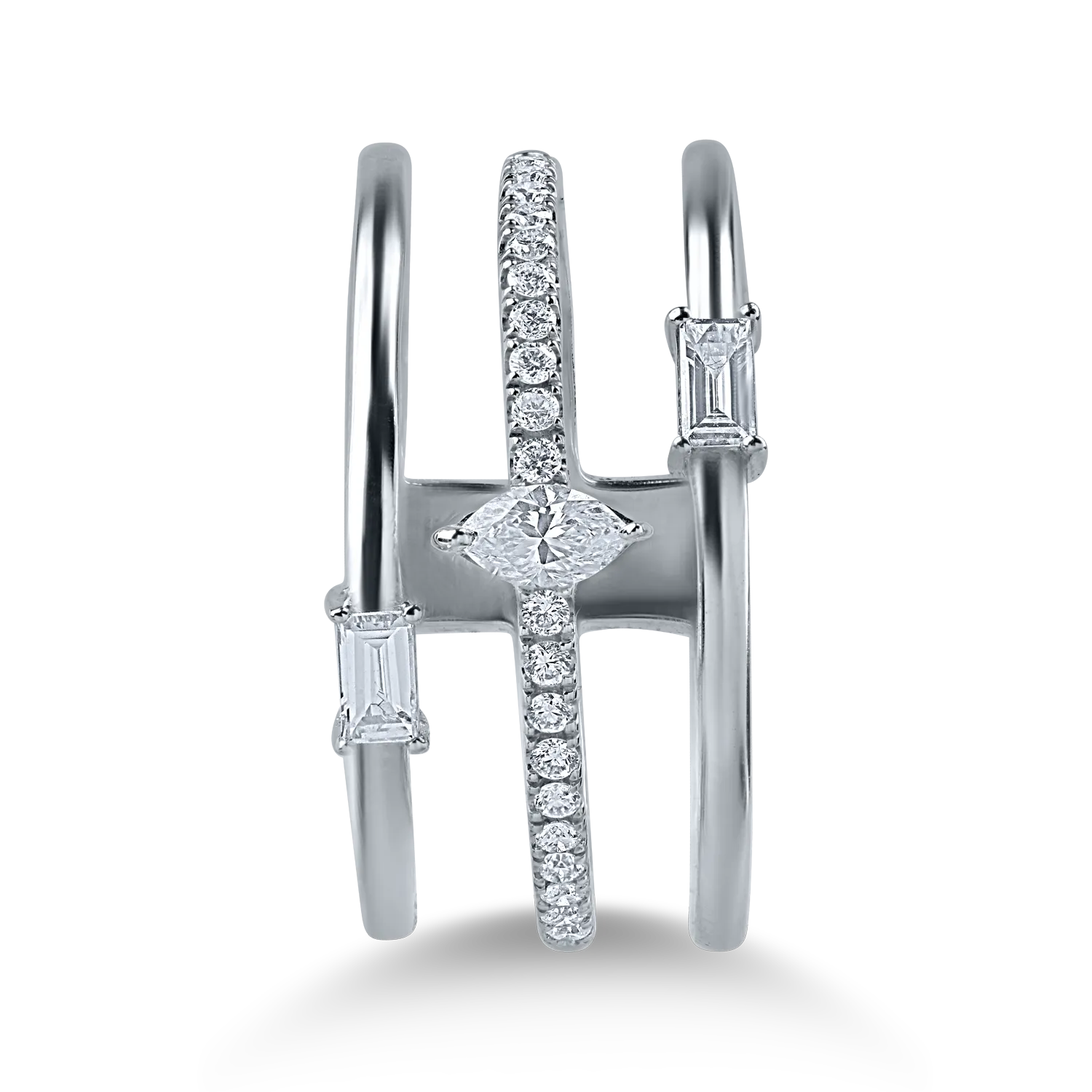 Inel din aur alb cu diamante de 0.33ct