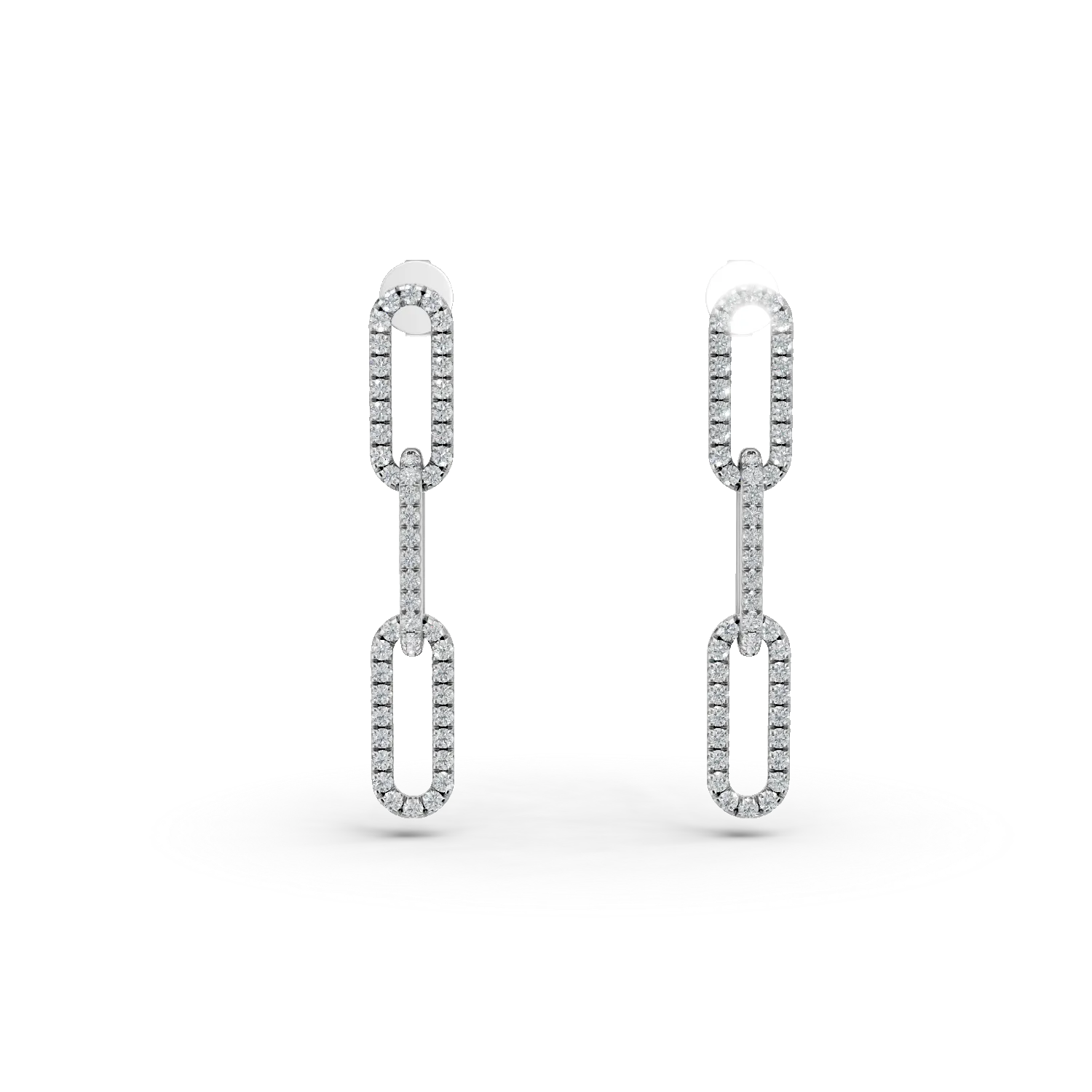 Fehérarany fülbevaló 0.35ct gyémántokkal