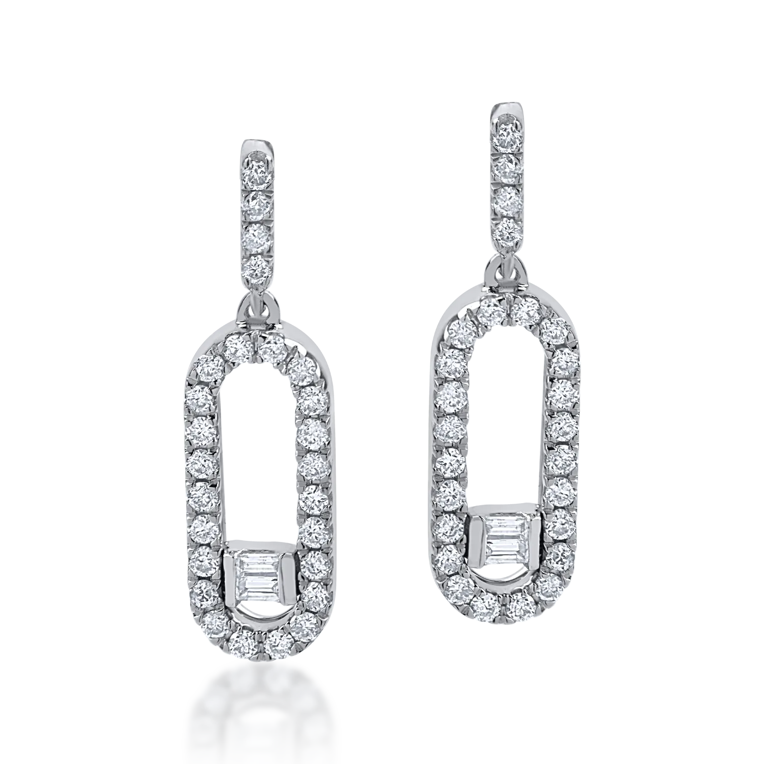 Cercei din aur alb cu diamante de 0.29ct-154023