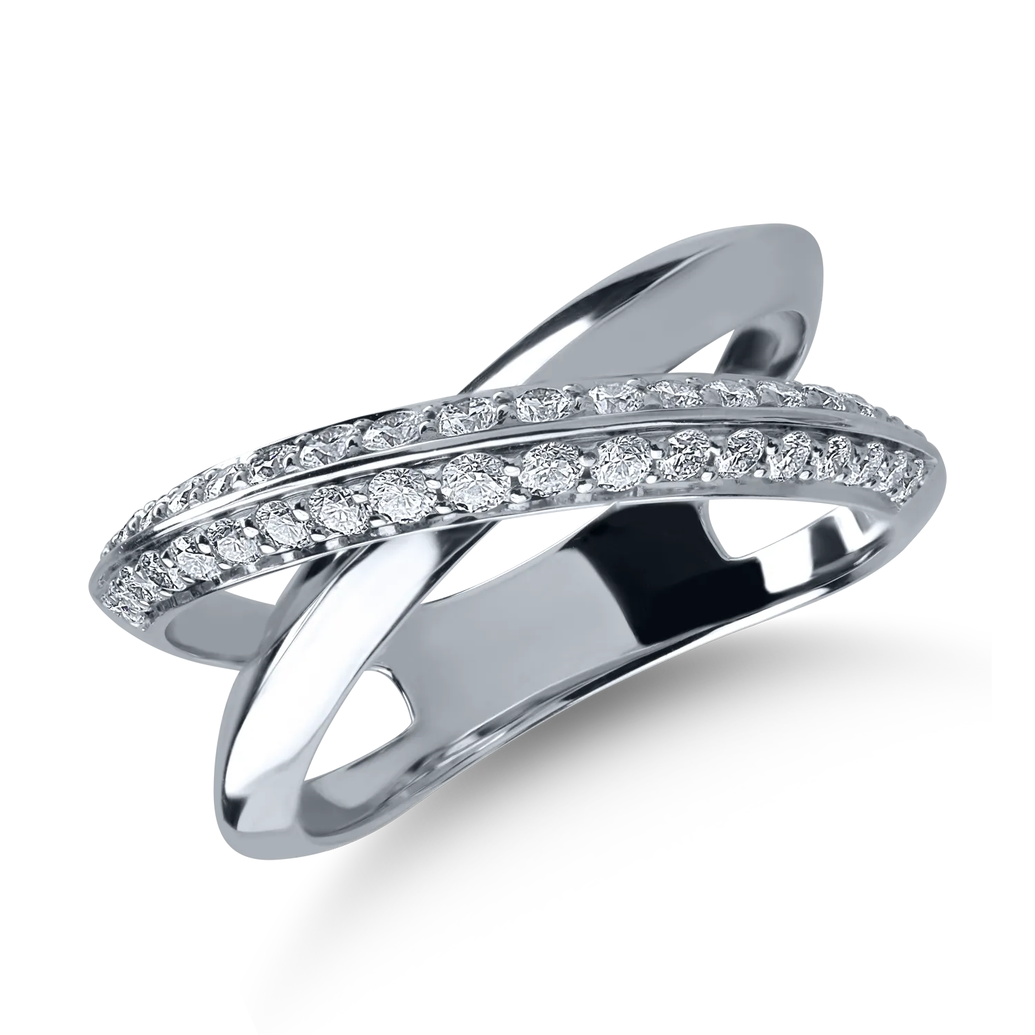 Fehérarany gyűrű 0.52ct gyémántokkal