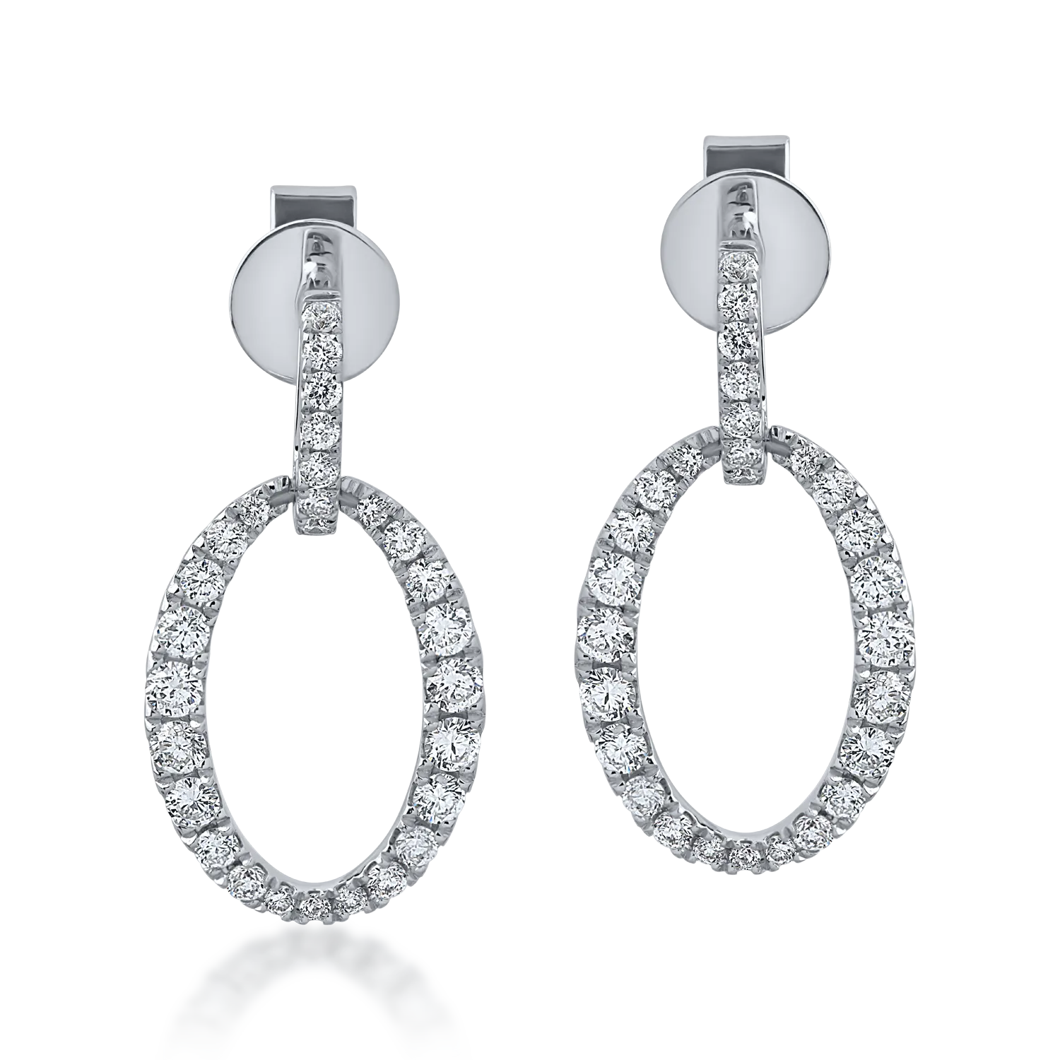 White gold earrings with 0.68ct diamonds