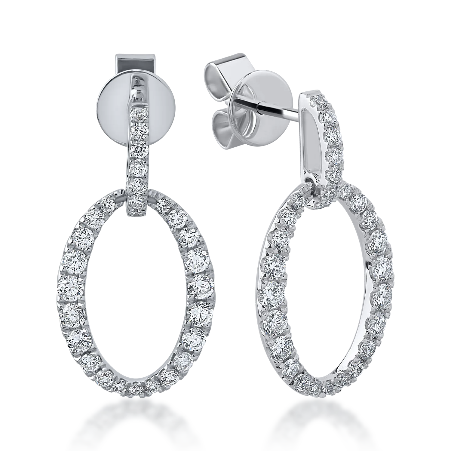 White gold earrings with 0.68ct diamonds