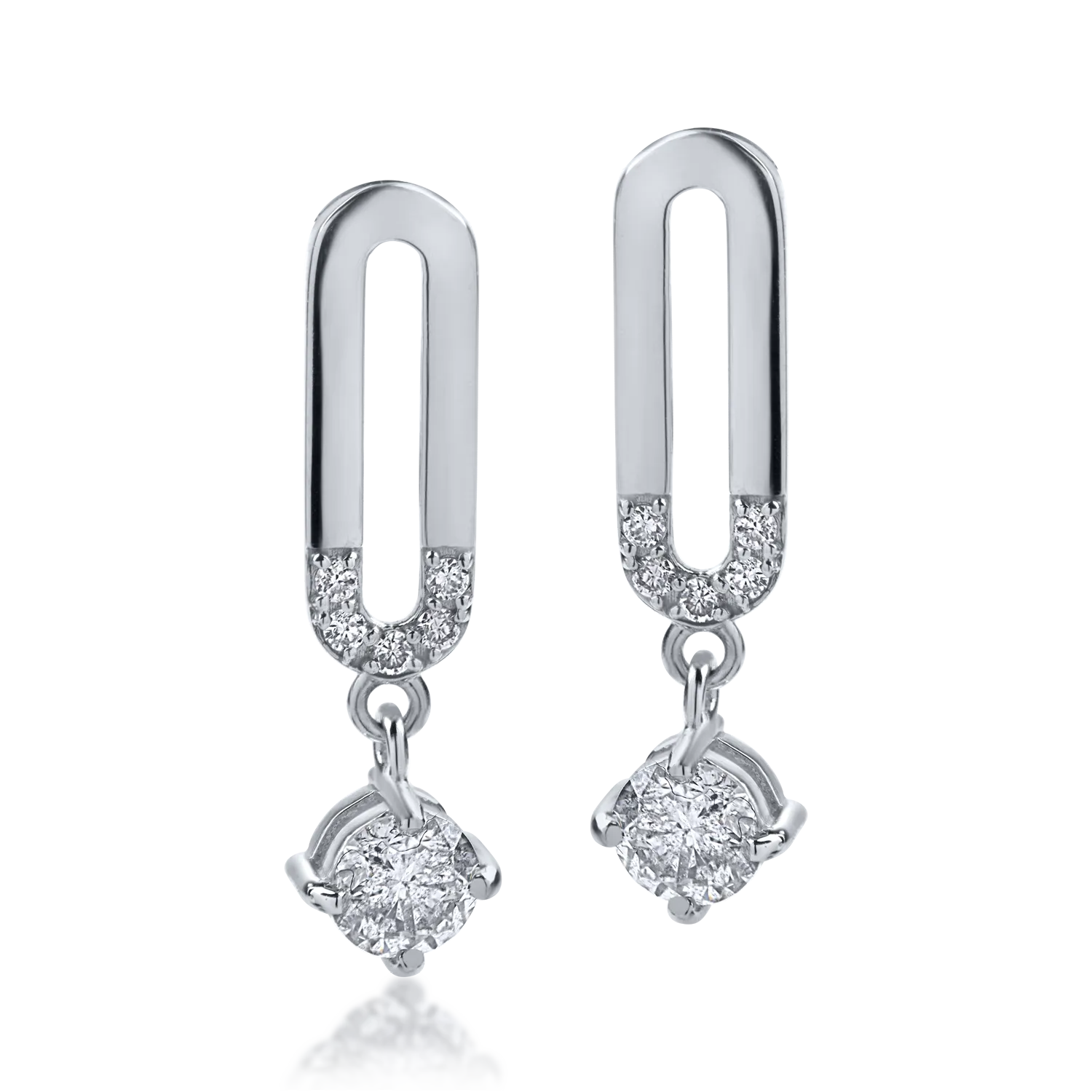 White gold earrings with 0.42ct diamonds