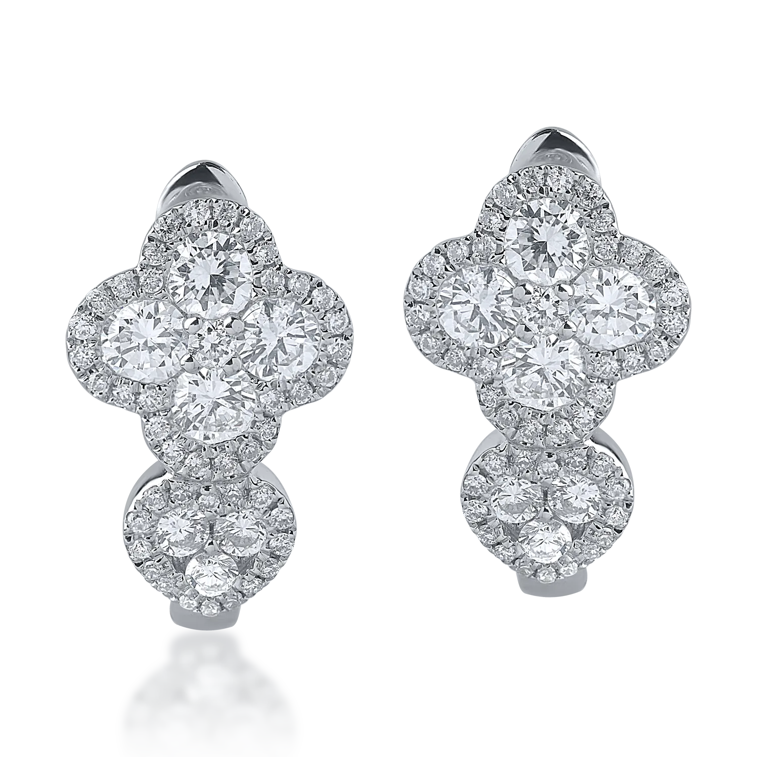 White gold earrings with 1.07ct diamonds