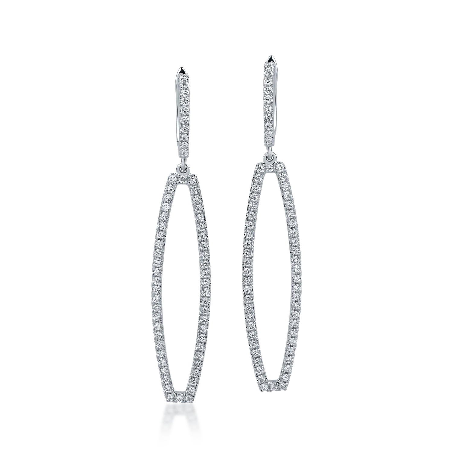 Cercei din aur alb cu diamante de 0.83ct-154081