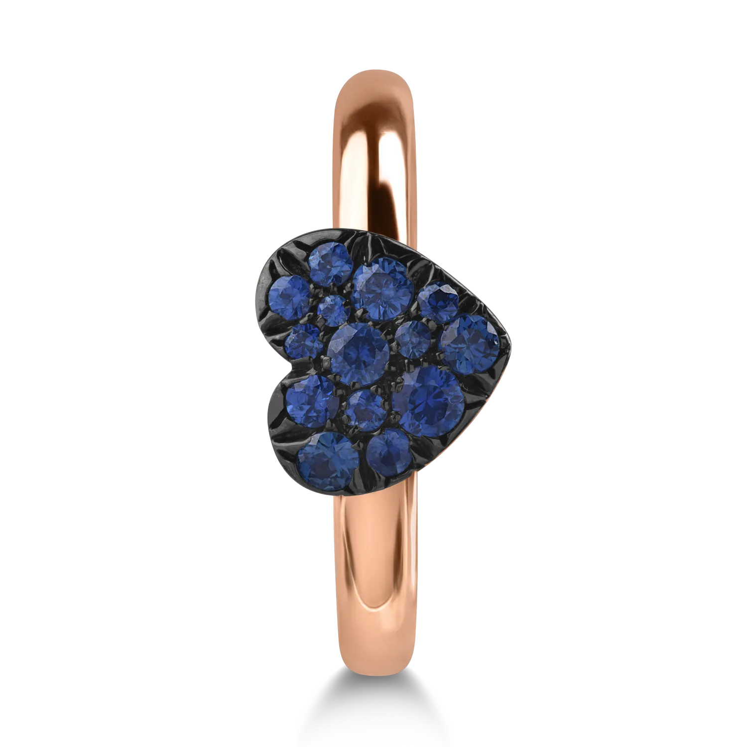Rose gold ring with 0.42ct sapphires
