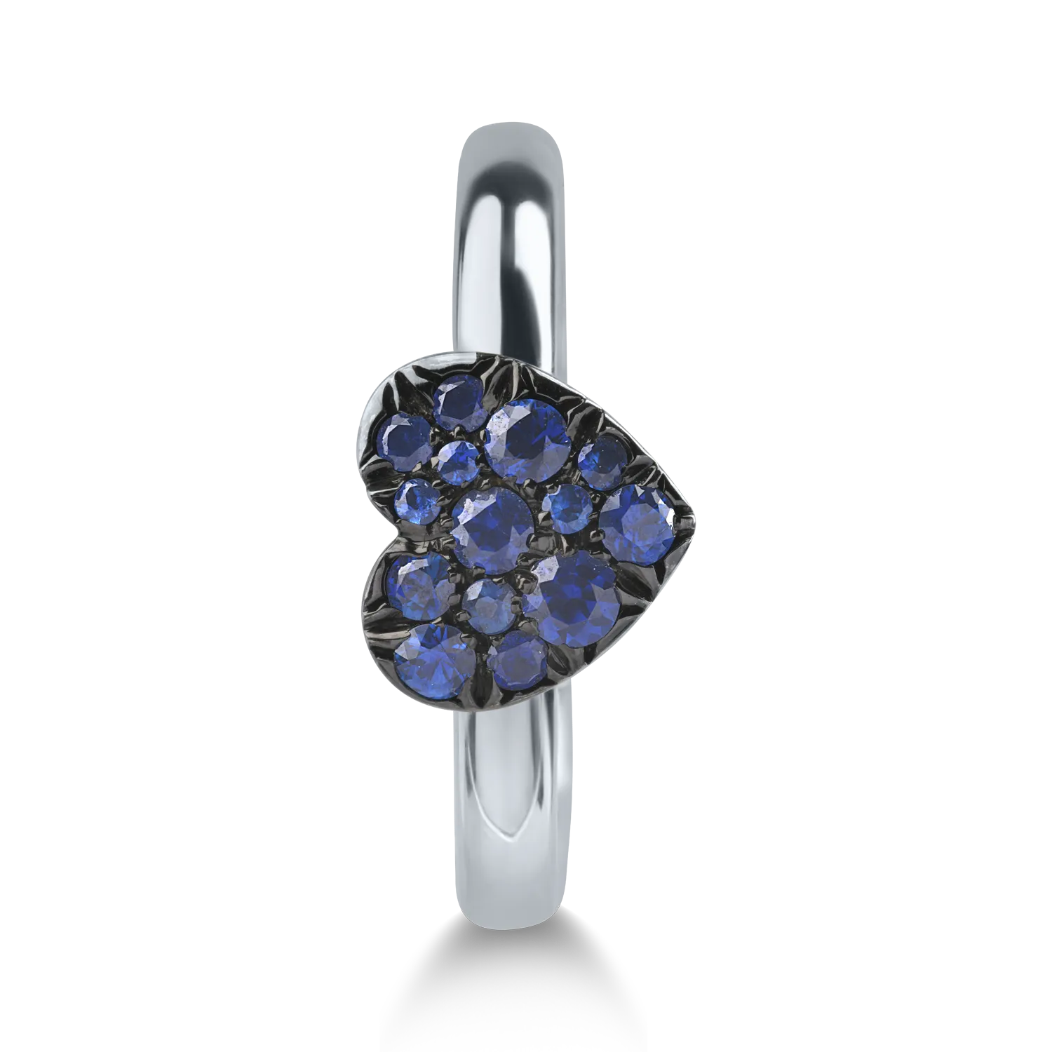 White gold ring with 0.42ct sapphires