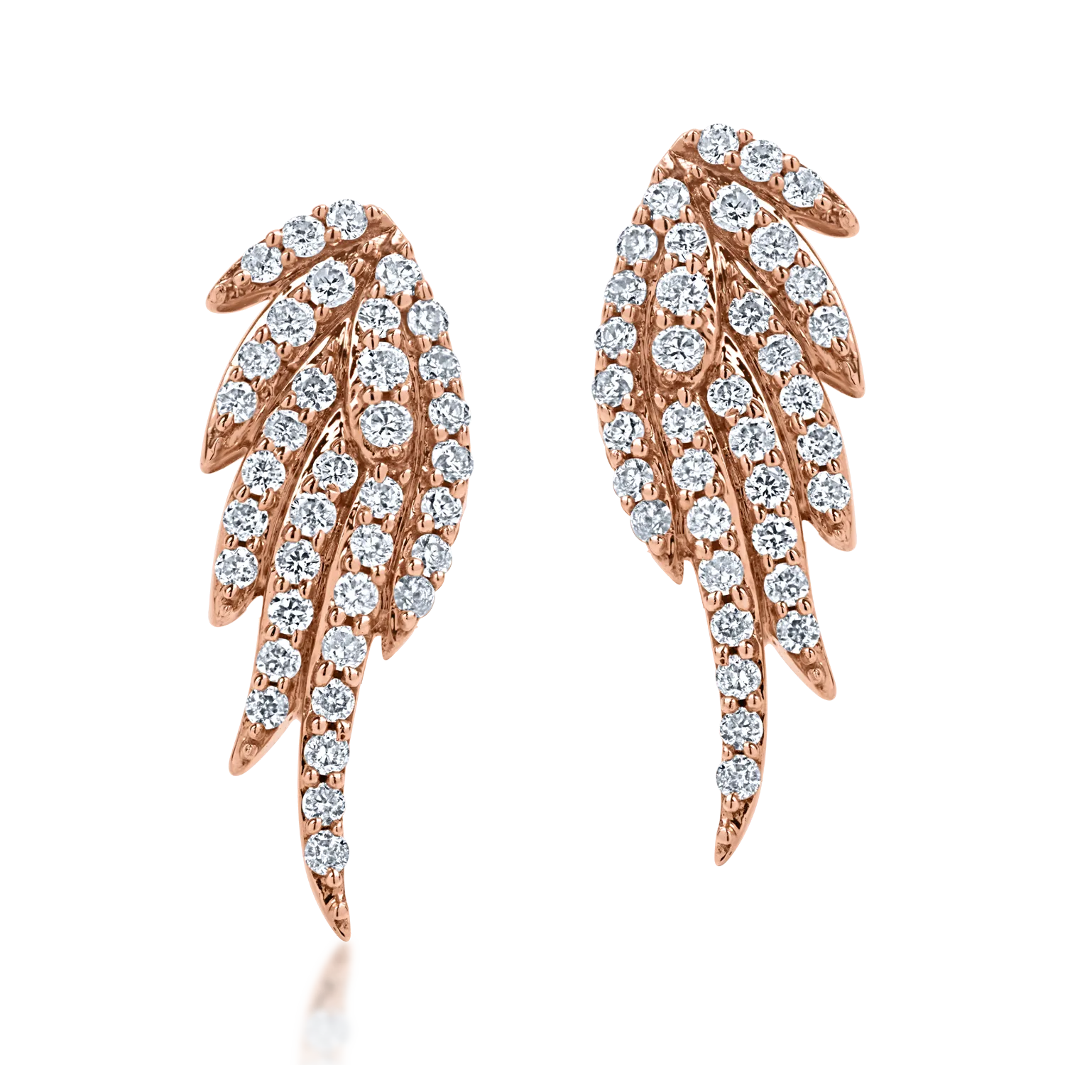 Rose gold earrings with 0.4ct diamonds