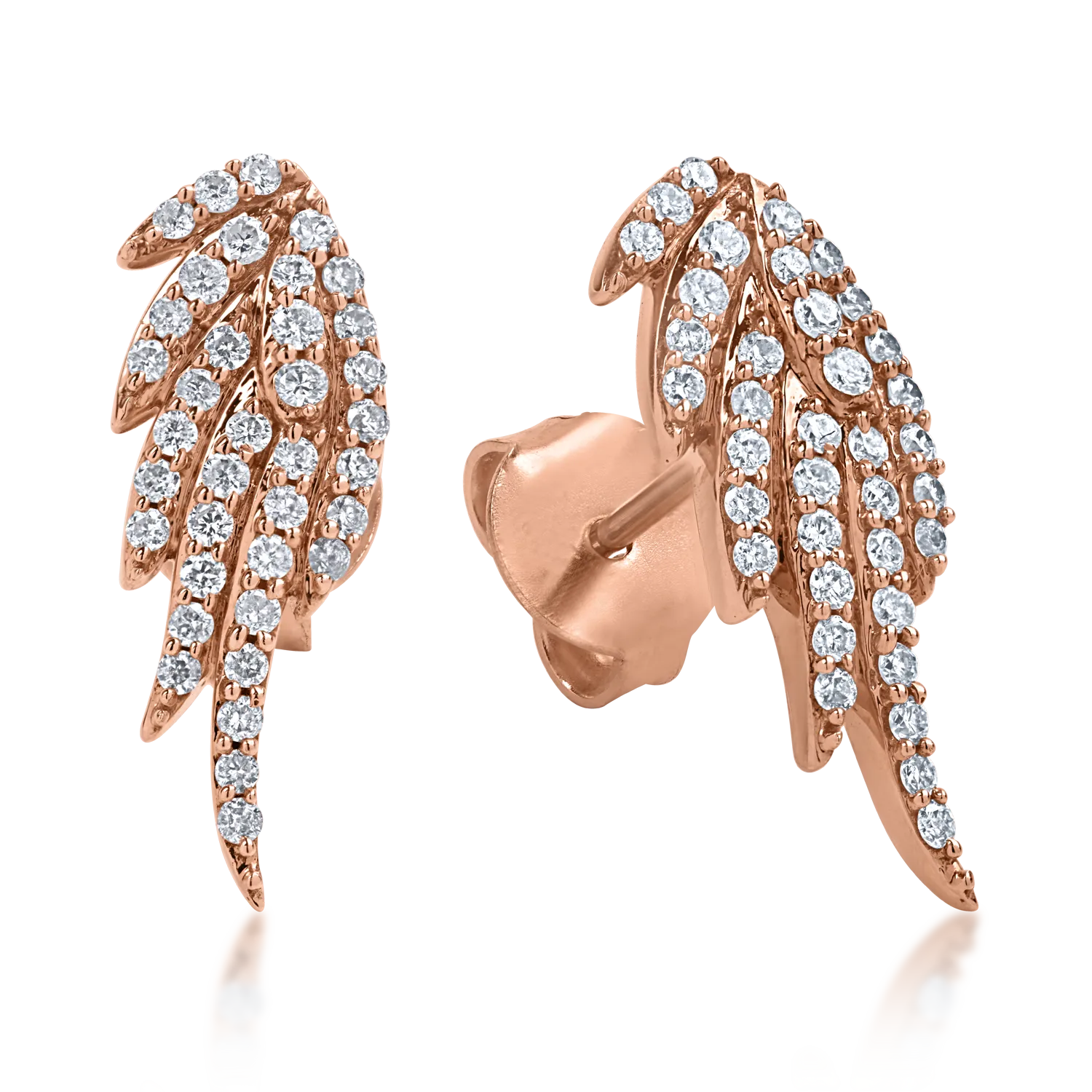 Rose gold earrings with 0.4ct diamonds
