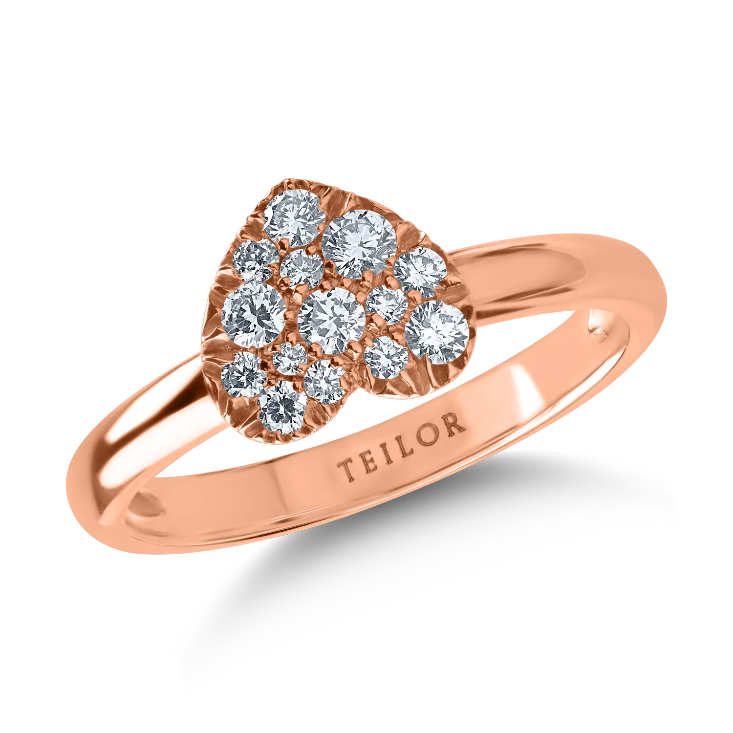 Rose gold ring with 0.32ct diamonds