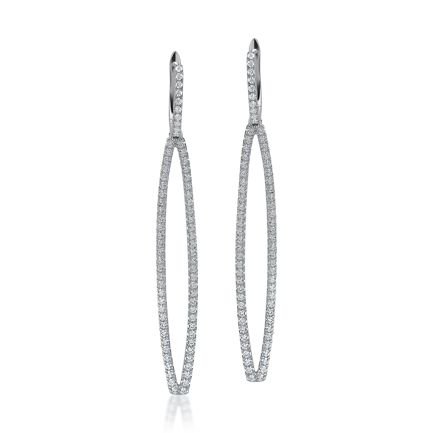 Cercei din aur alb cu diamante de 0.95ct-154115