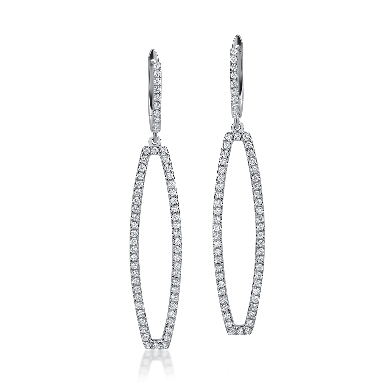 White gold earrings with 0.83ct diamonds