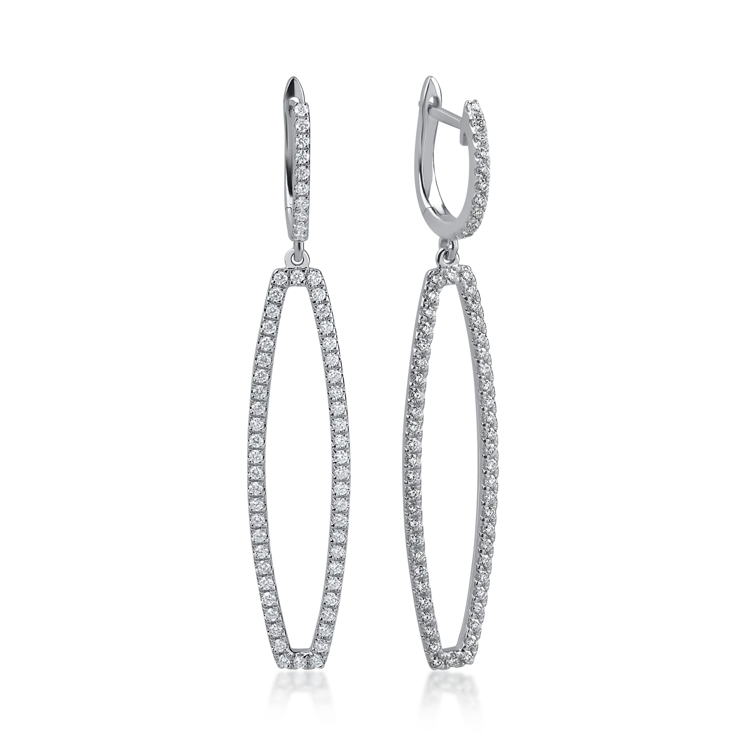 White gold earrings with 0.83ct diamonds