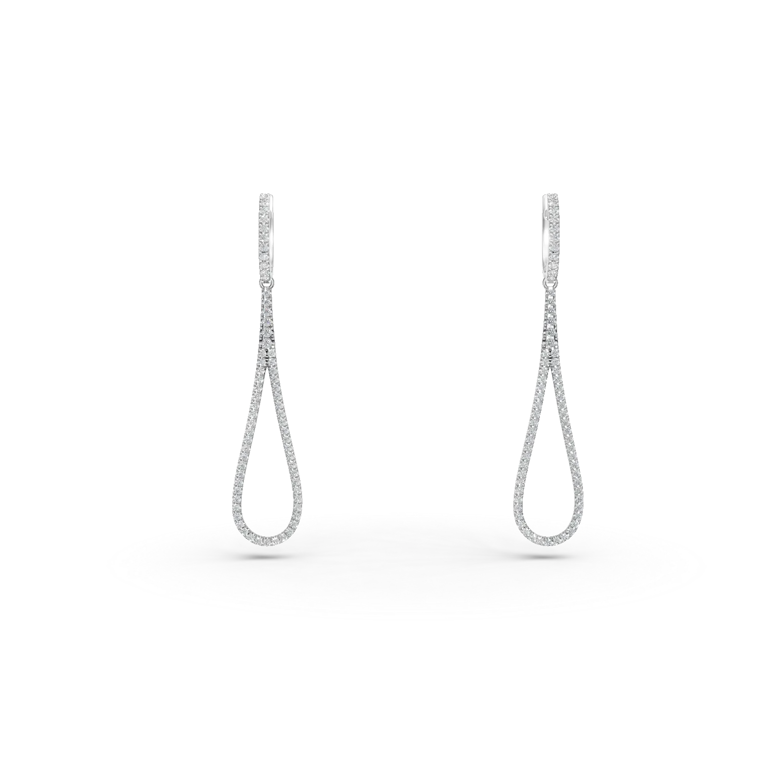 White gold long earrings with 0.9ct diamonds-154131