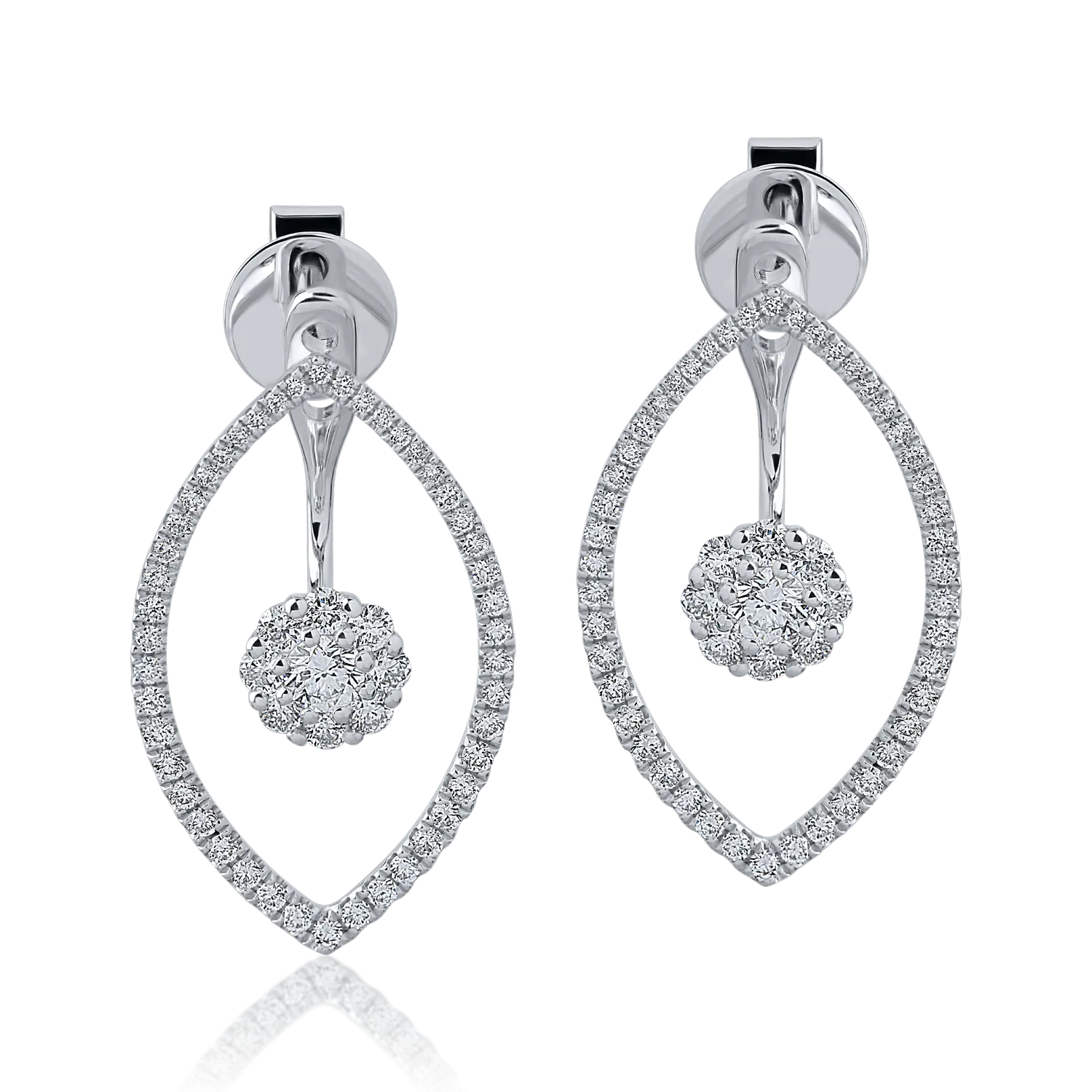 White gold earrings with 0.99ct diamonds