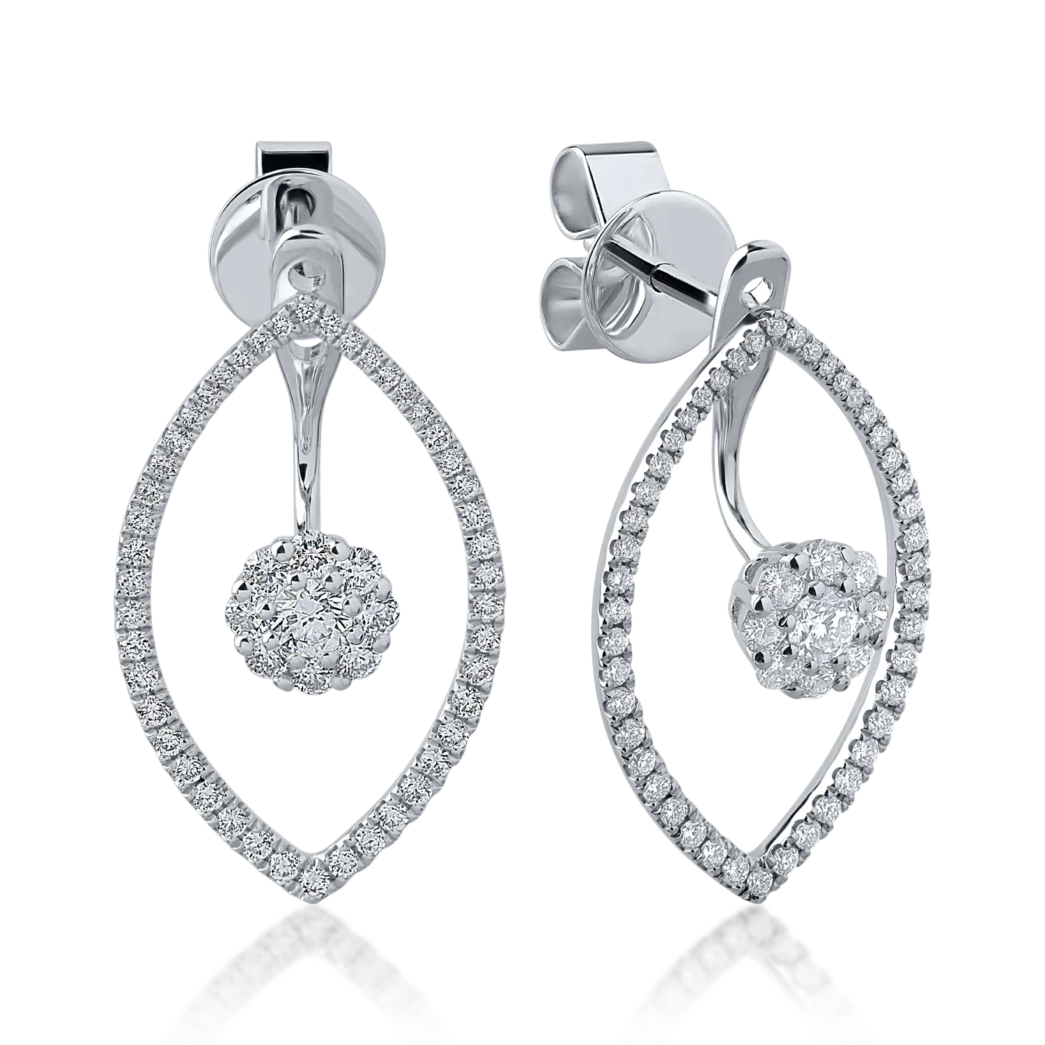 White gold earrings with 0.99ct diamonds