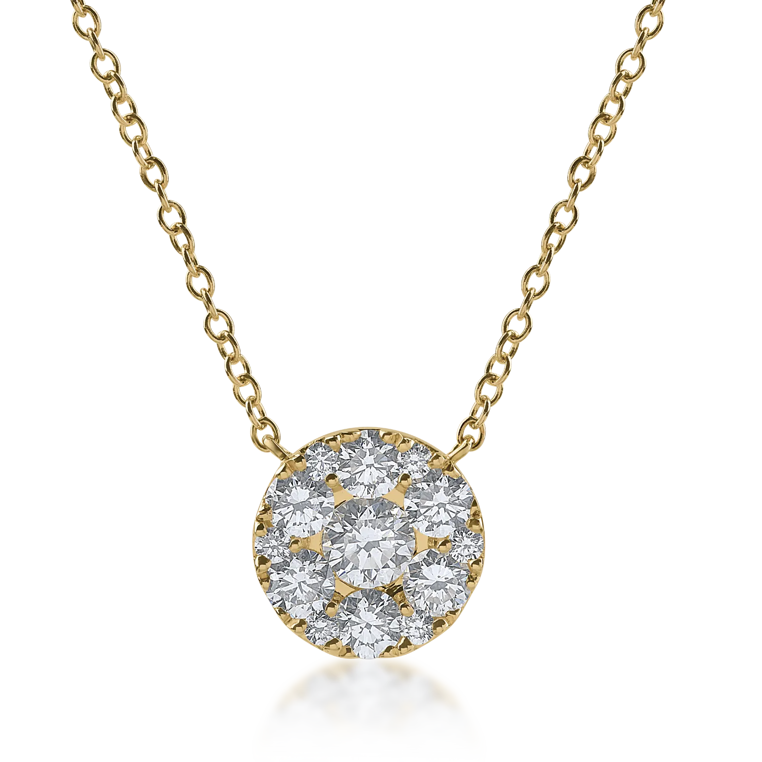 Teilor Lant cu pandantiv din aur galben cu diamante de 1.14ct
