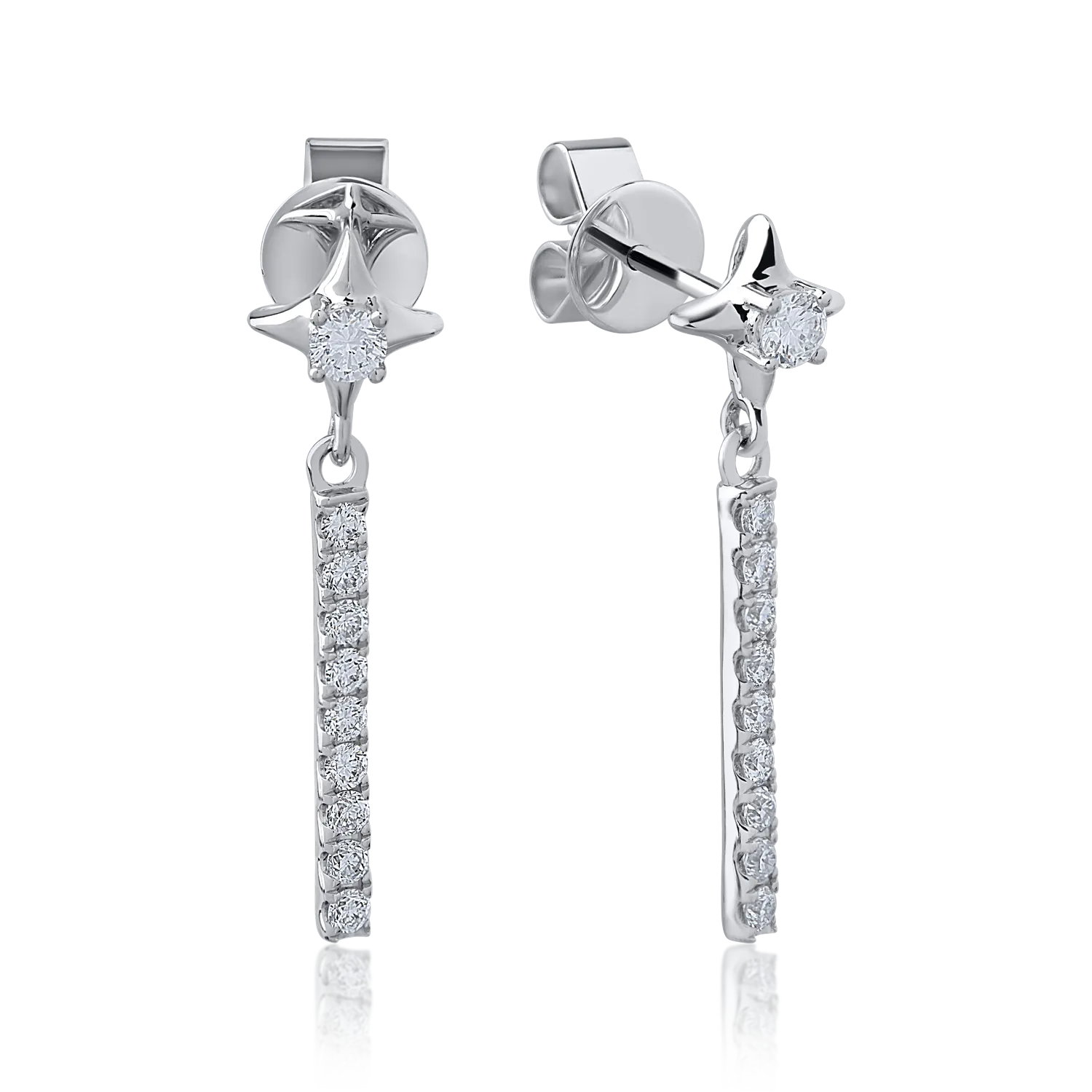 Обеци от бяло злато с диаманти 0.39ct
