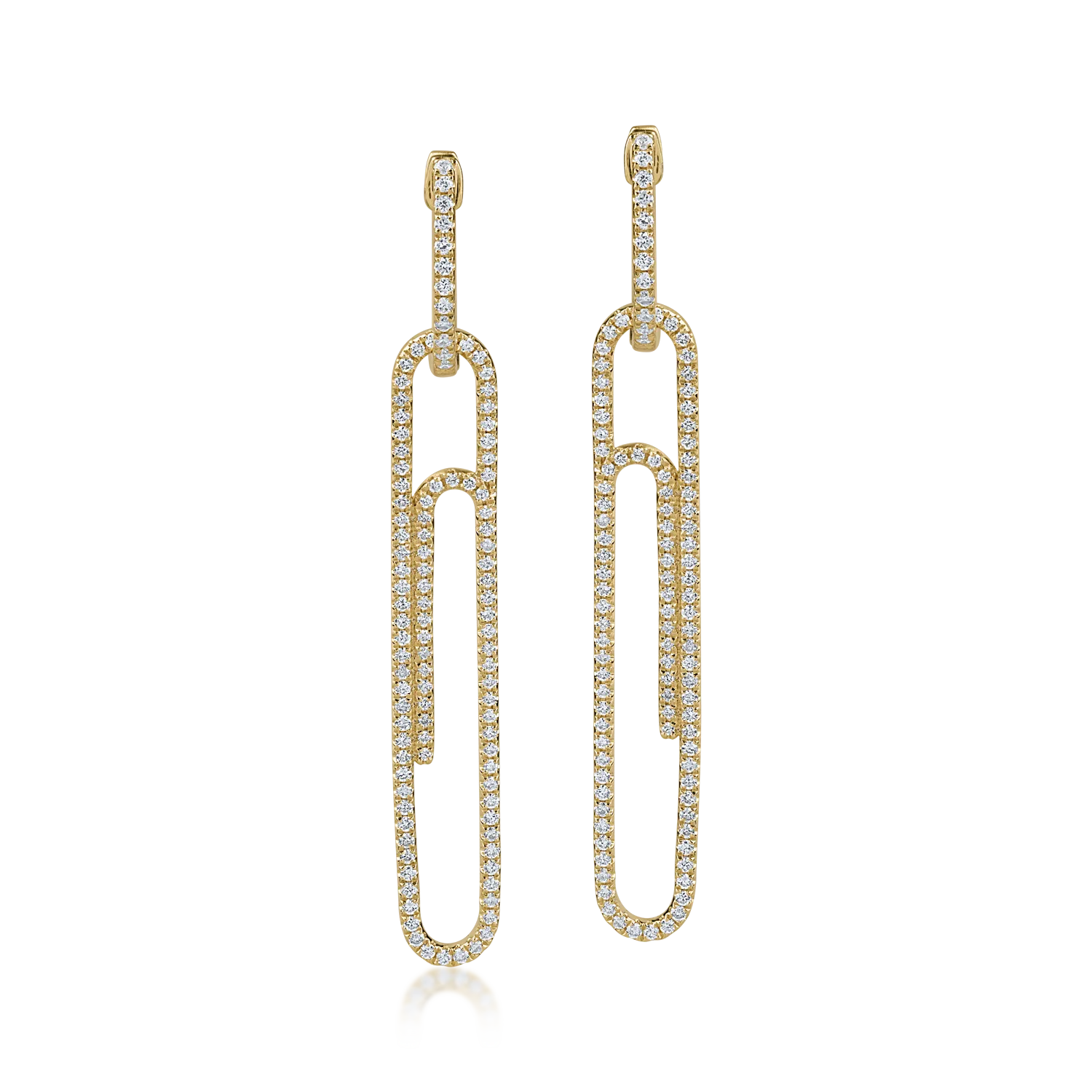 Yellow gold earrings with 1.06ct diamonds