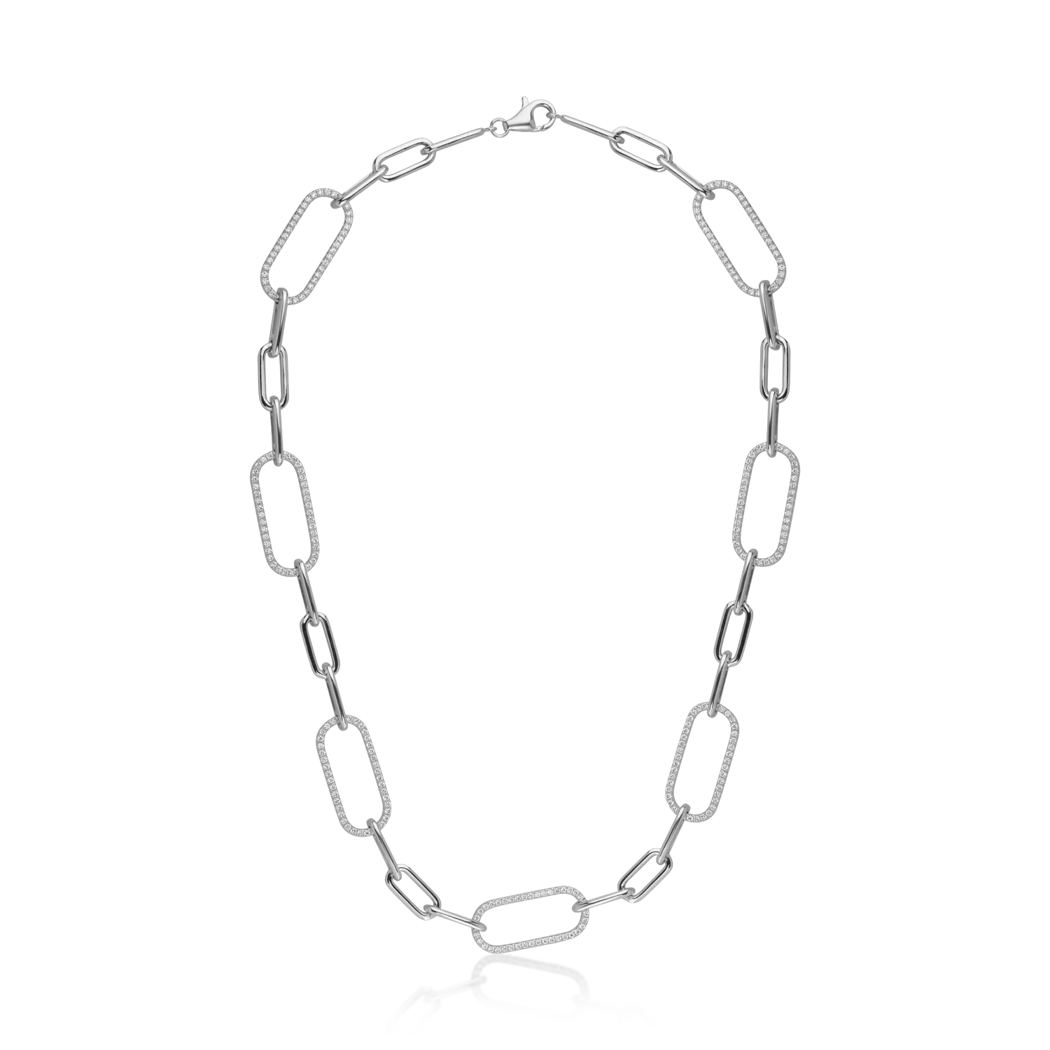 Teilor Lant din aur alb cu diamante de 1.69ct