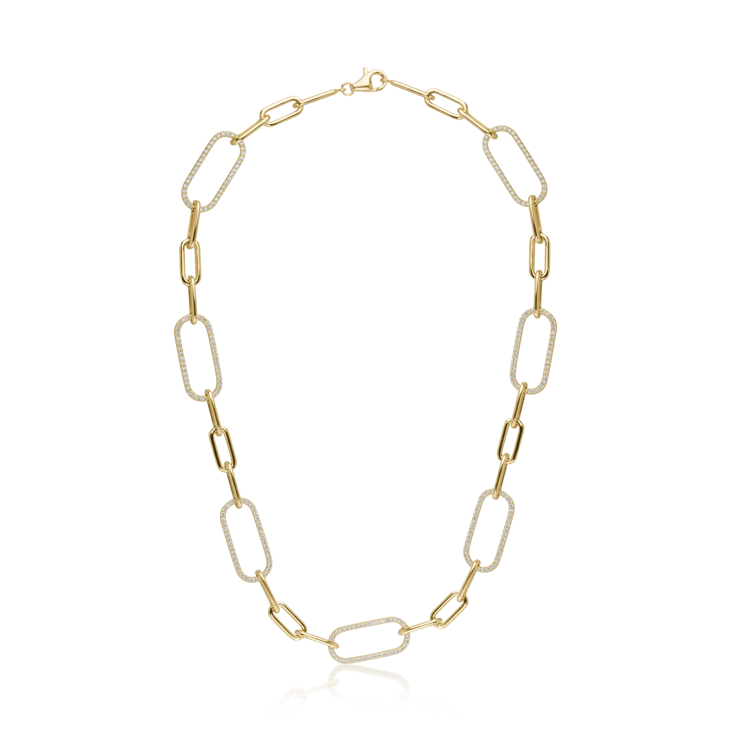 Lant din aur galben cu diamante de 1.68ct