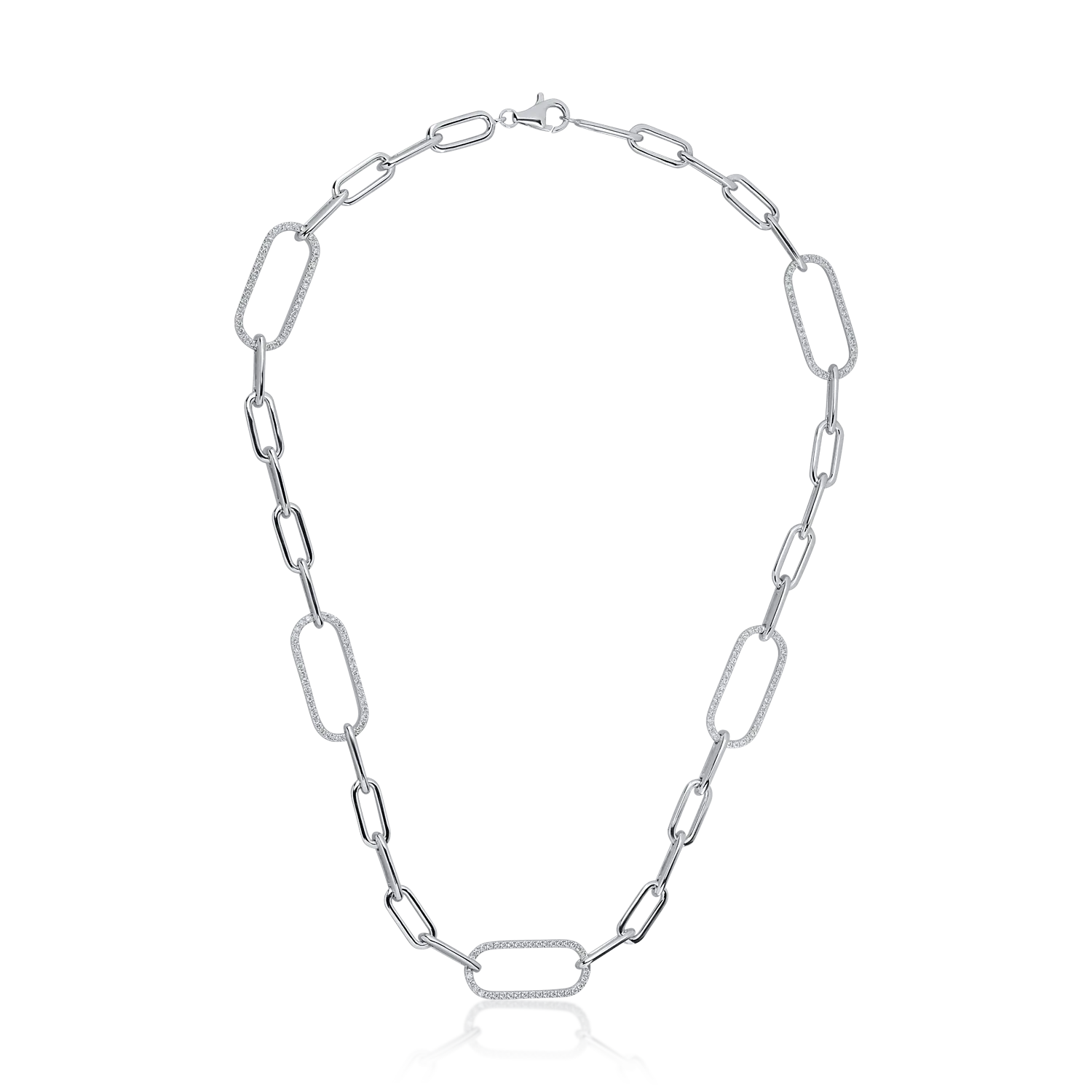 White gold necklace with 1.2ct diamonds