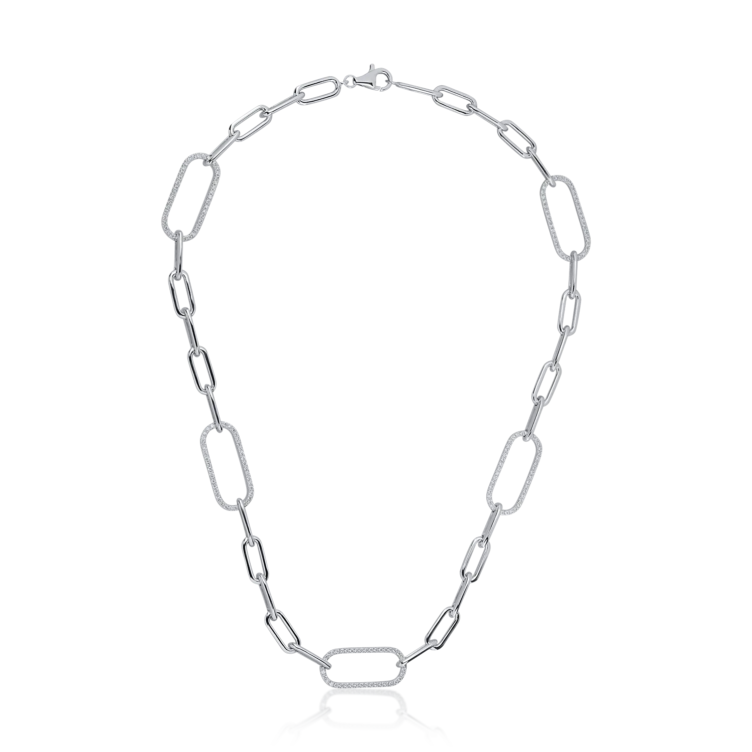 Fehérarany lánc 1.2ct gyémántokkal