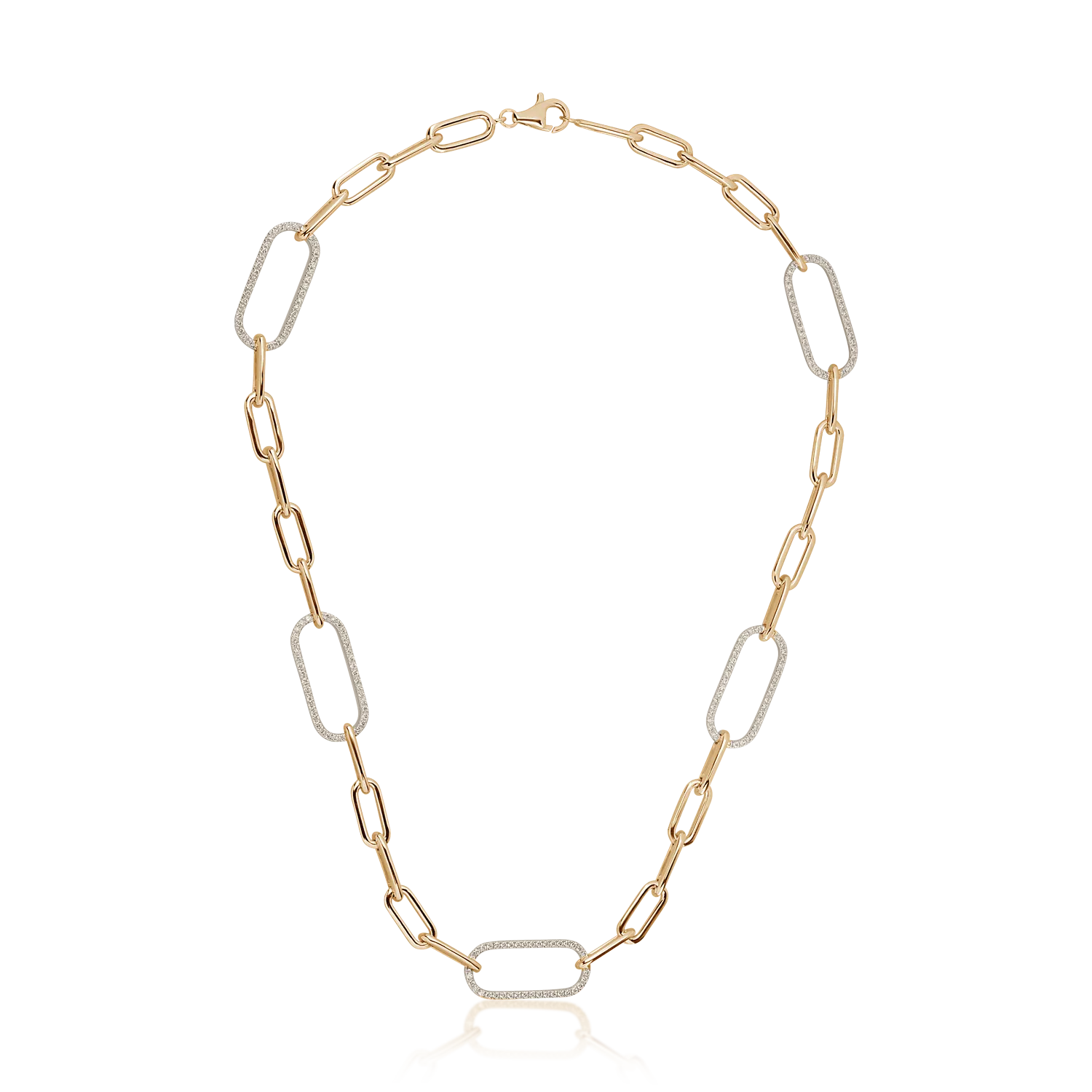 Sárga arany láncszem 1.1ct gyémántokkal-182332