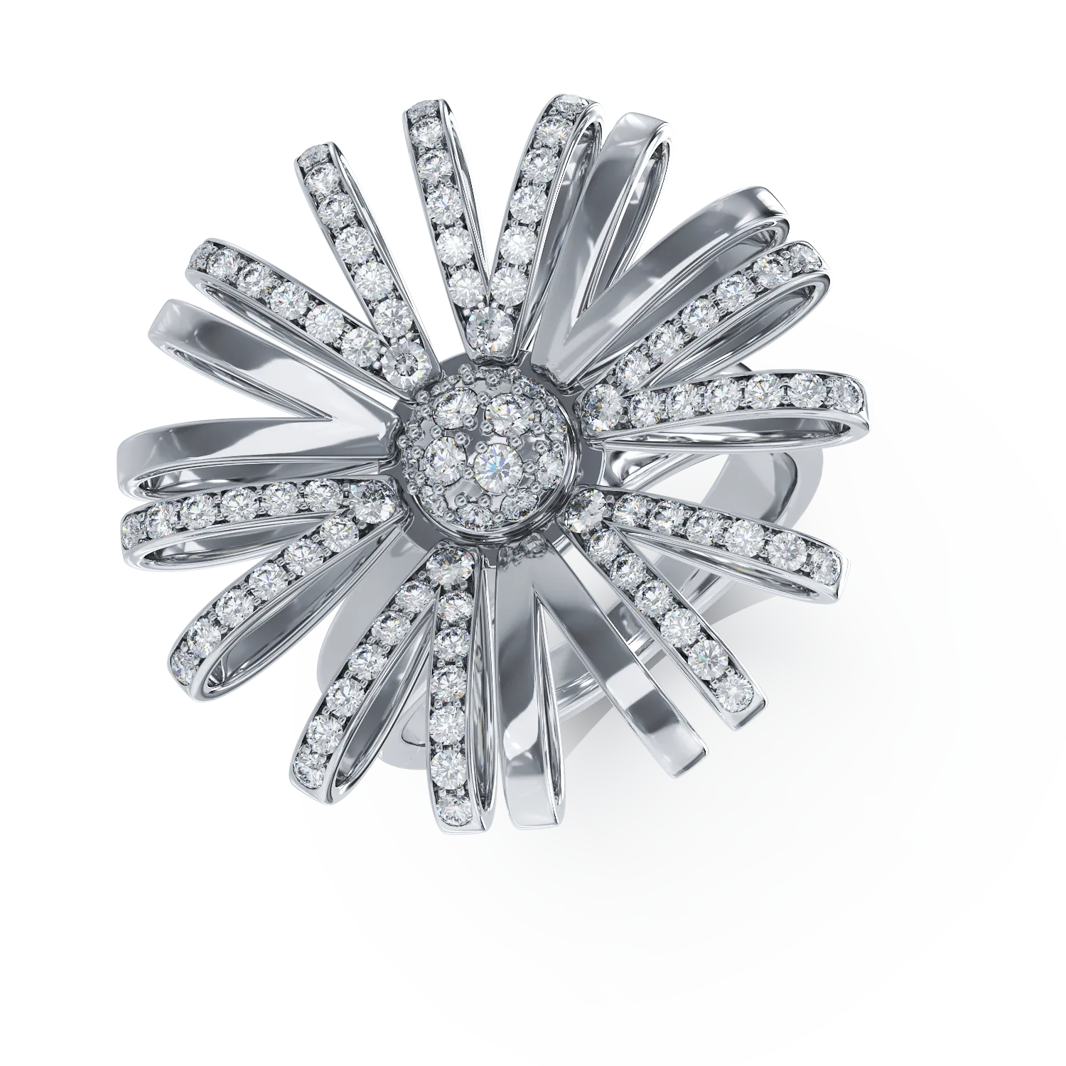 Inel din aur alb cu diamante de 1.26ct-154211