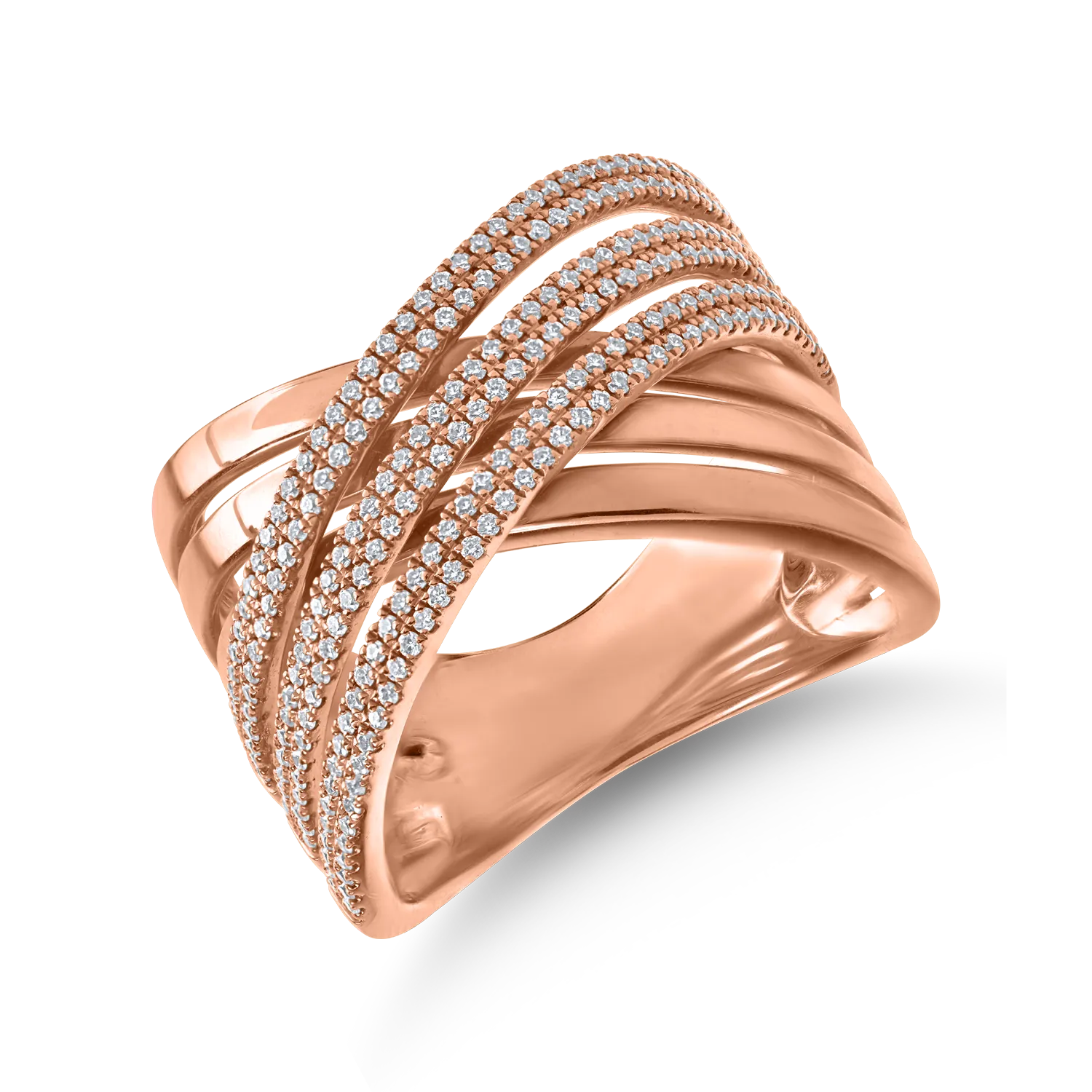 Rose gold ring with 0.63ct diamonds