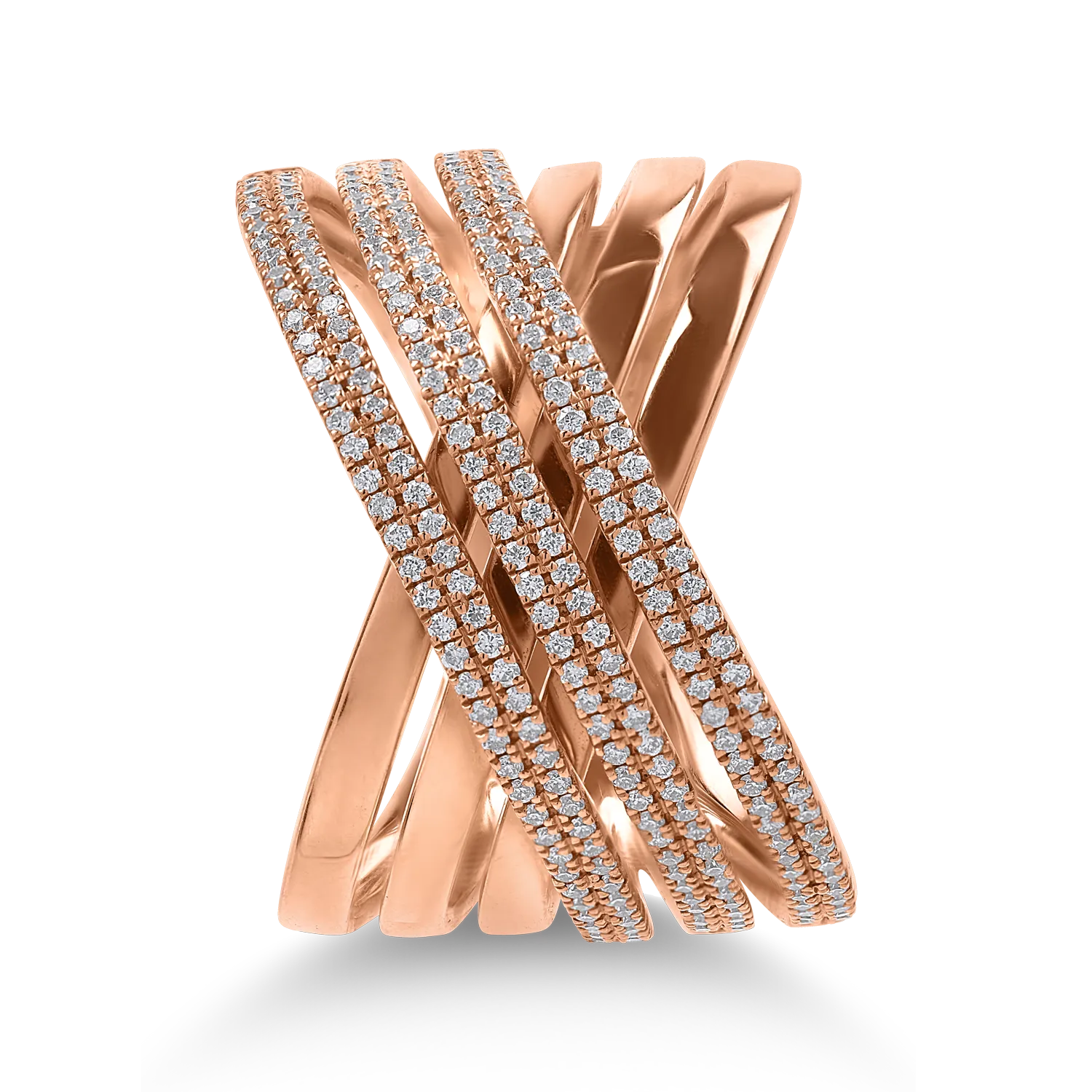 Rose gold ring with 0.63ct diamonds