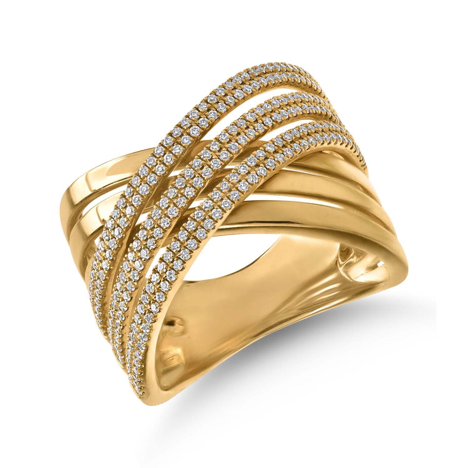 Yellow gold ring with 0.53ct diamonds