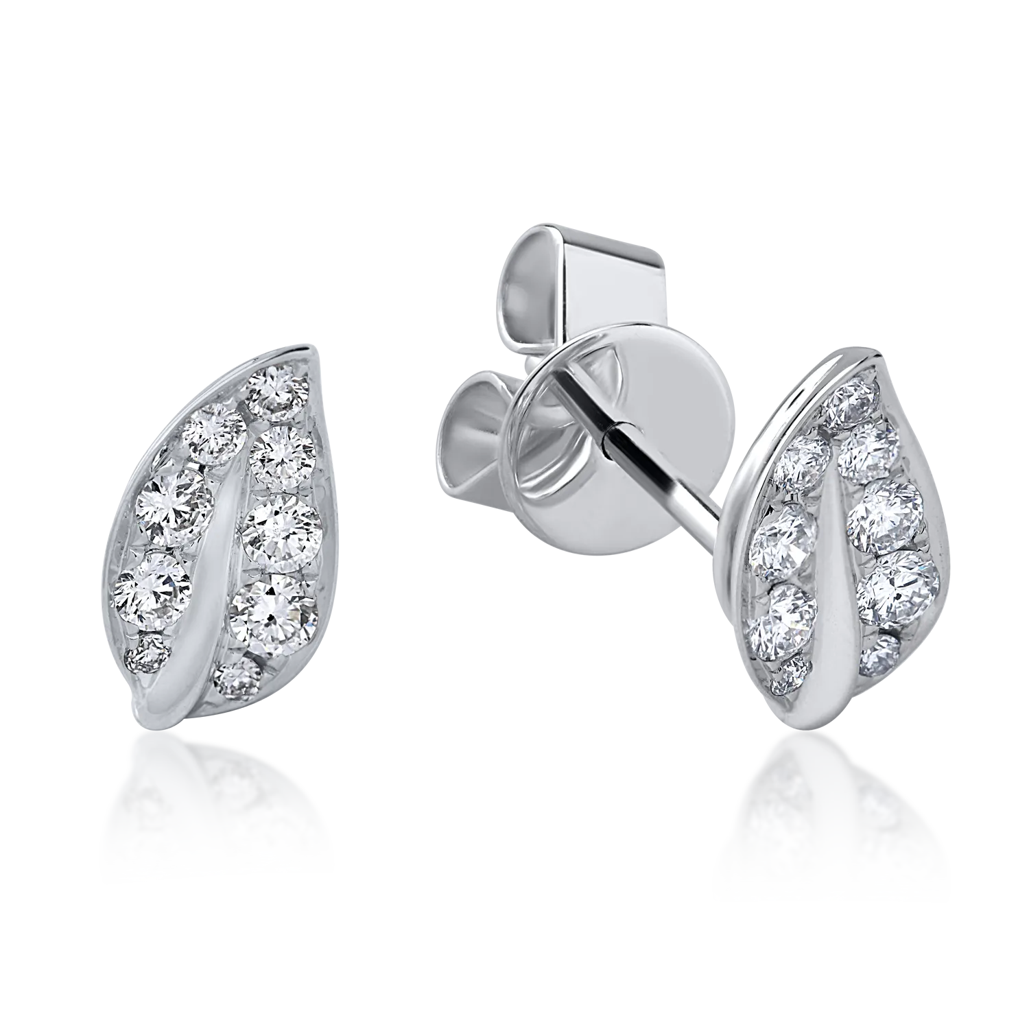Обеци от бяло злато с диаманти 0.33ct